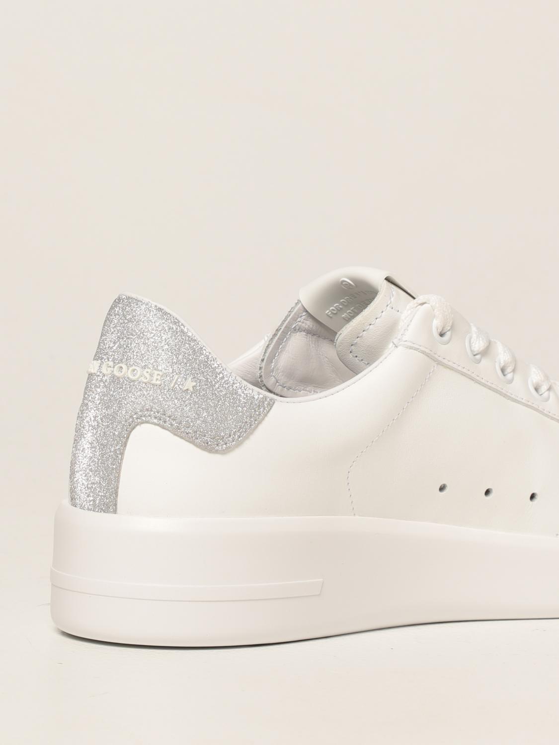 GOLDEN GOOSE: Pure New sneakers in leather - White | Golden GOLDEN GOOSE: Pure New sneakers in leather - White | Golden