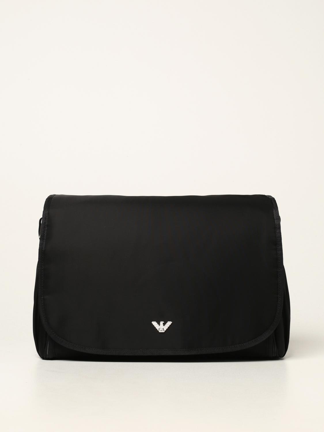 EMPORIO ARMANI nylon diaper bag with logo Black Emporio Armani bag 402145 CC904 online at GIGLIO.COM