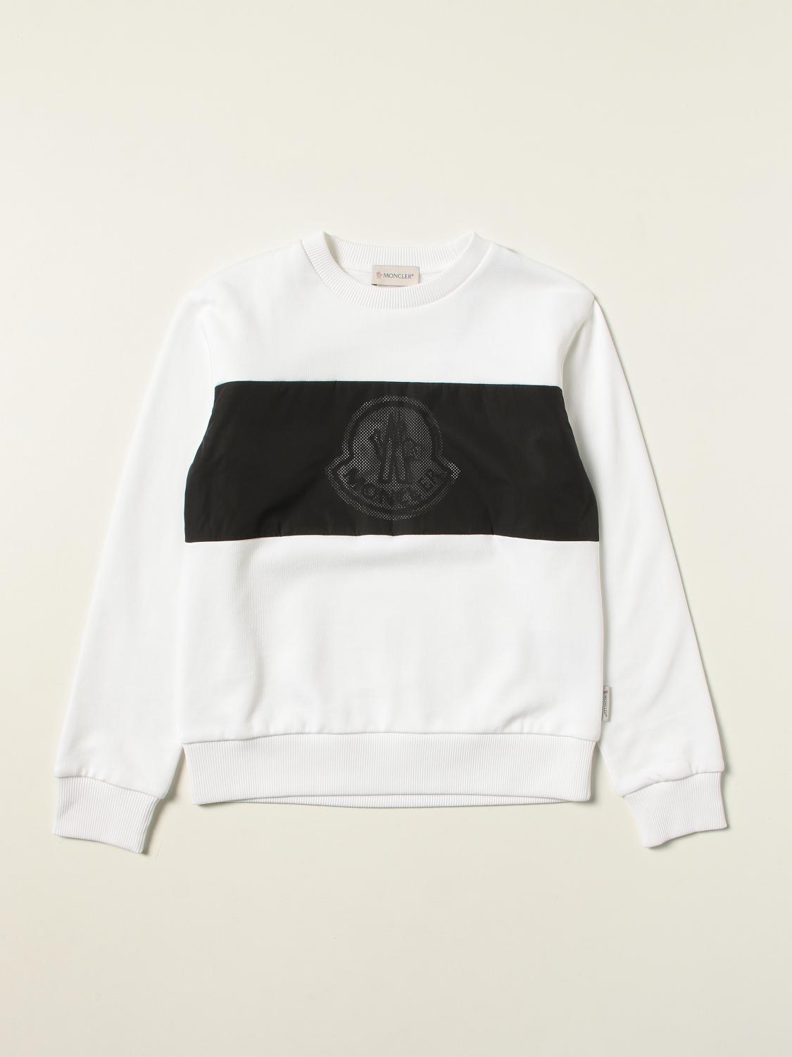 MONCLER ストーン装飾　ホワイト　スウェット MONCLER | Logo Patch Sweatshirt | Women | Lane Crawford