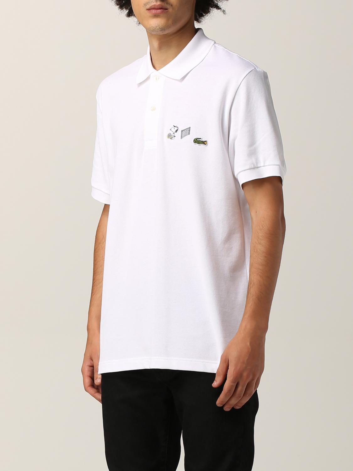 LACOSTE X PEANUTS：ポロシャツ メンズ - ホワイト | GIGLIO.COM 