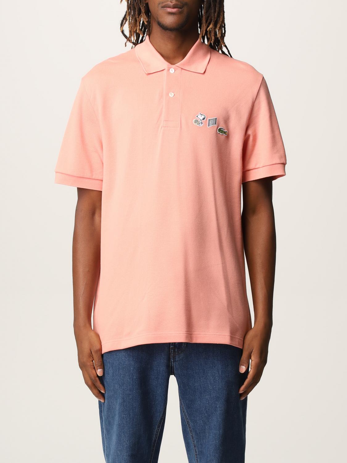 『PEANUTS X LACOSTE』Men's ポロシャツ Men's Lacoste x Peanuts Relaxed Fit Contrast Collar Organic