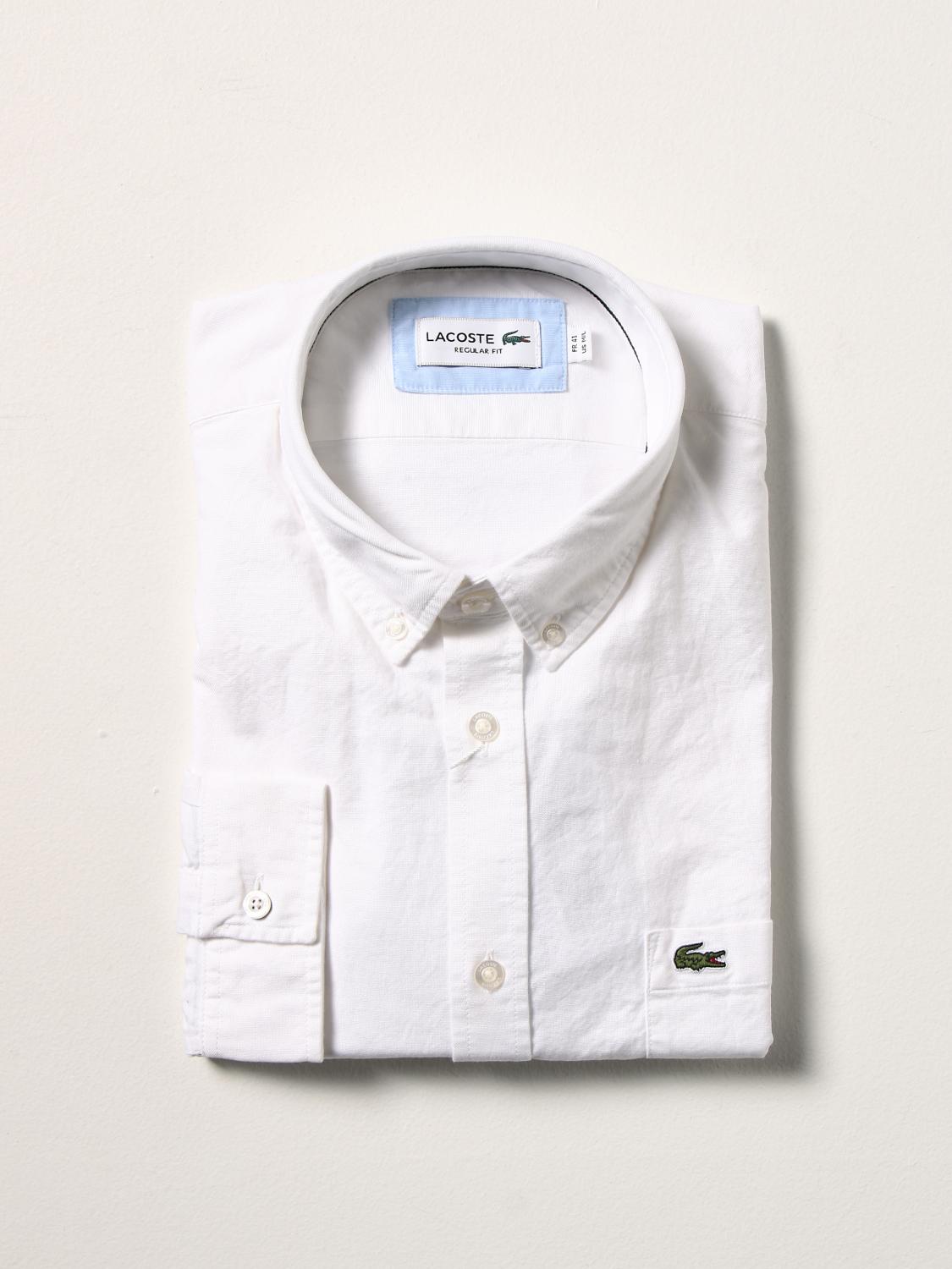 LACOSTE Chemise homme Blanc Chemise Lacoste CH4976 en ligne sur GIGLIO.COM