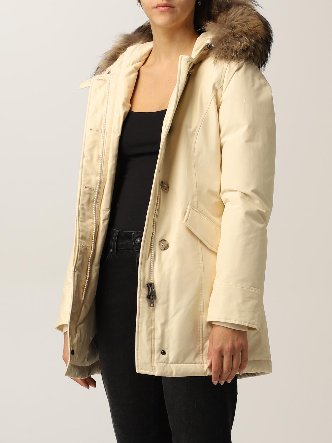 WOOLRICH COAT: Jacket women Woolrich, Ivory - Img 3