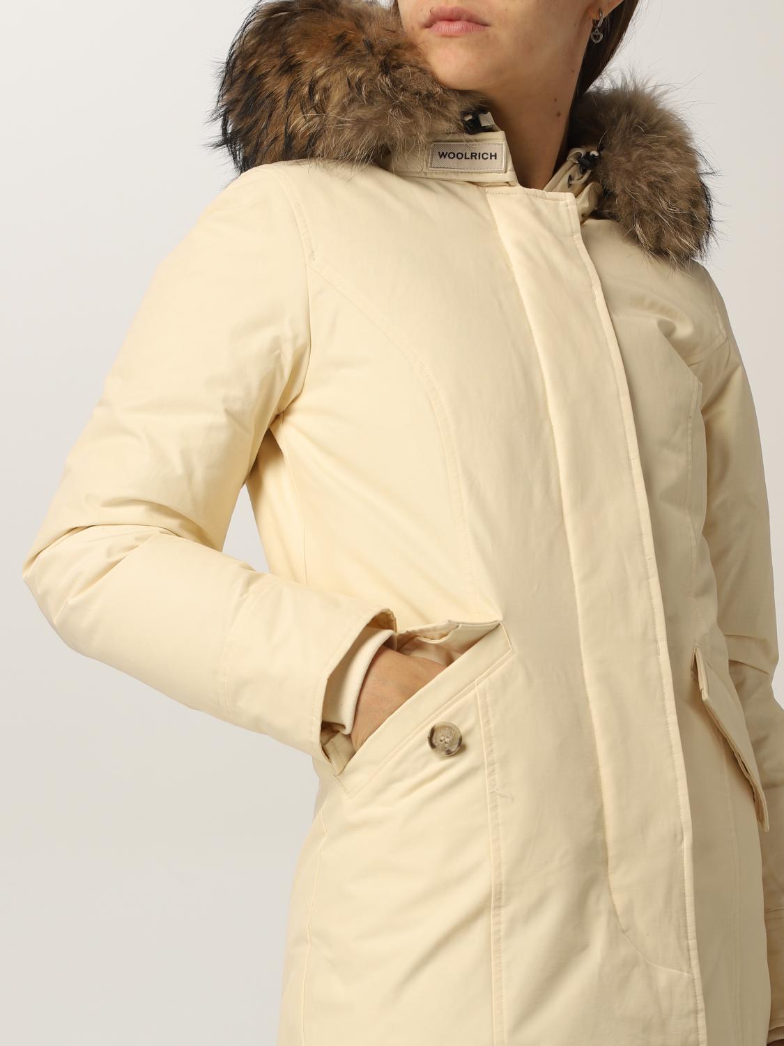 WOOLRICH COAT: Jacket women Woolrich, Ivory - Img 4