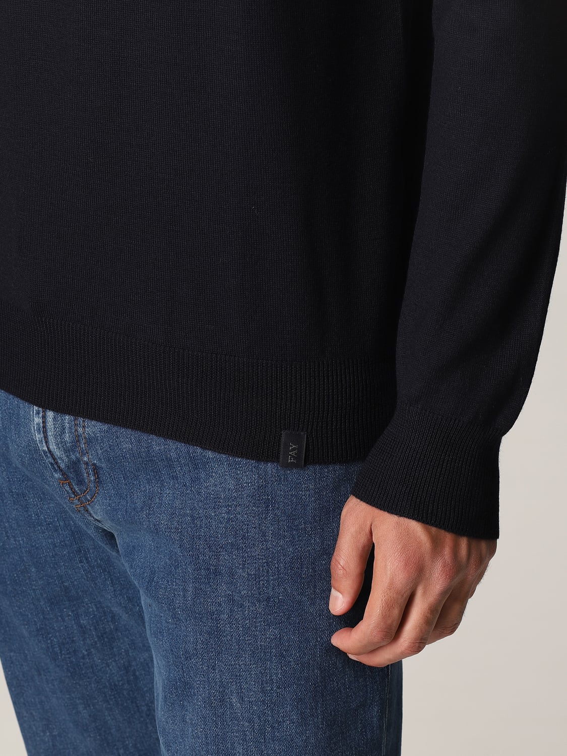 FAY PULLOVER: Fay Herren Pullover, Navy - Img 5