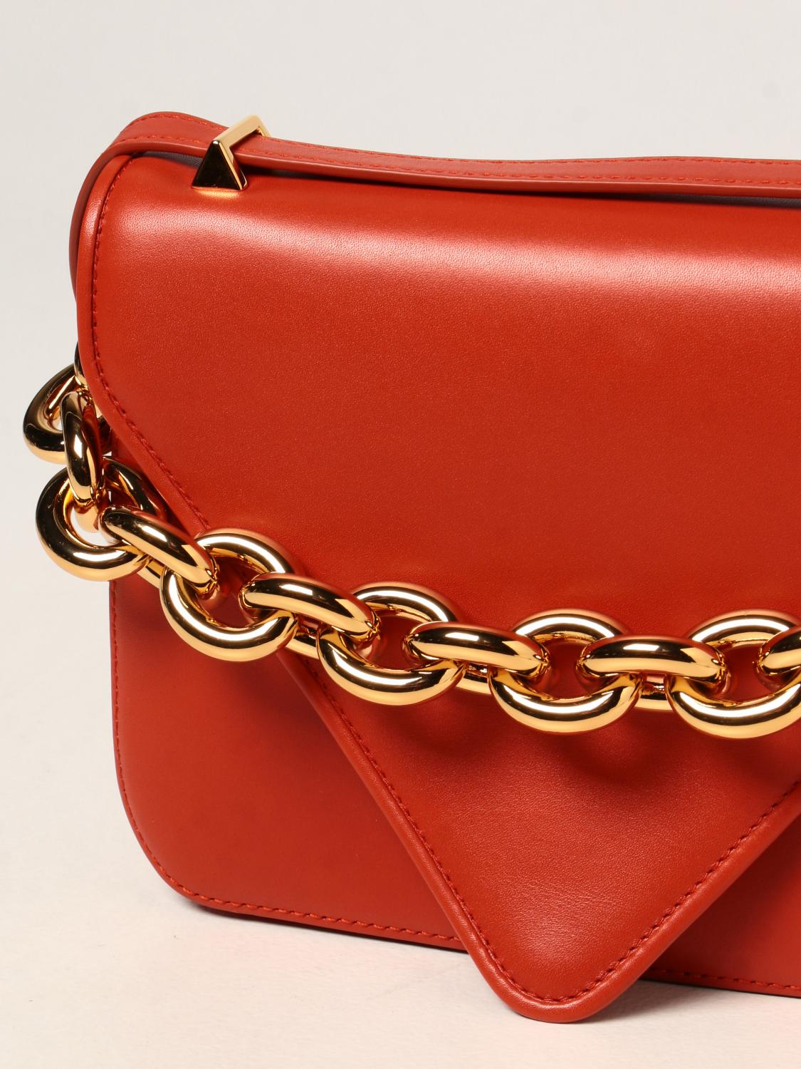 BOTTEGA VENETA: Mount bag in leather with chain detail - Burnt