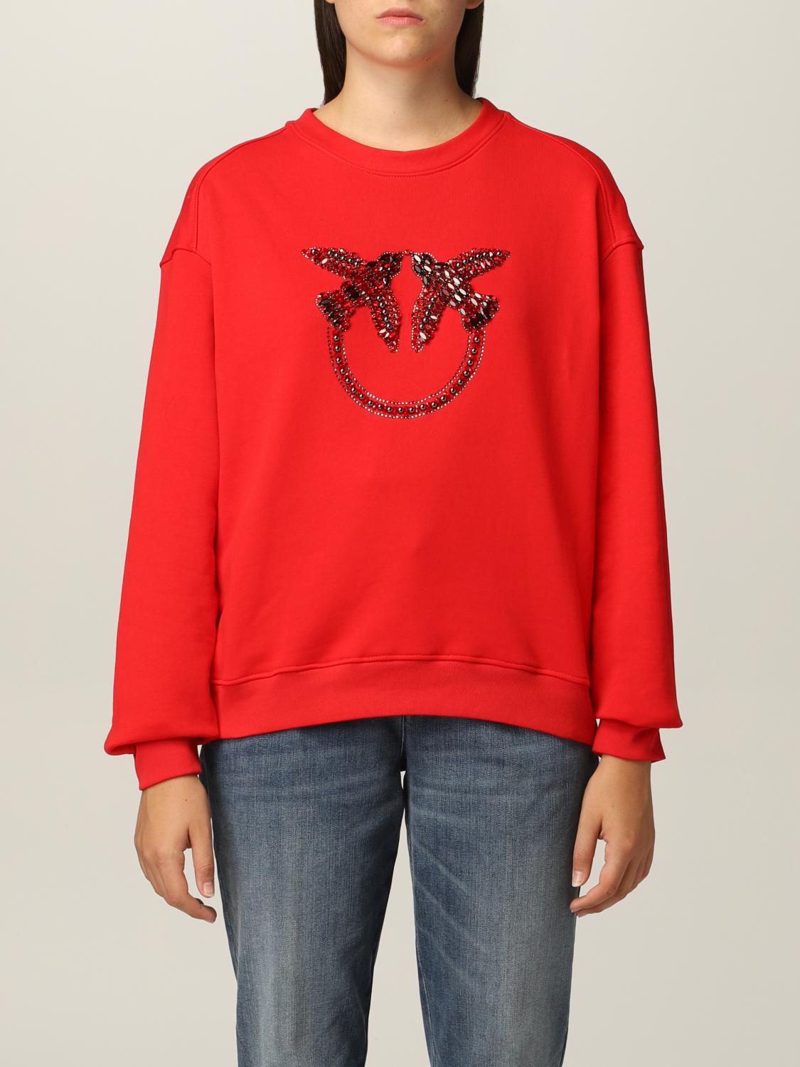 Pinko T-shirt Quentin con logo Love Birds gioiello marrone