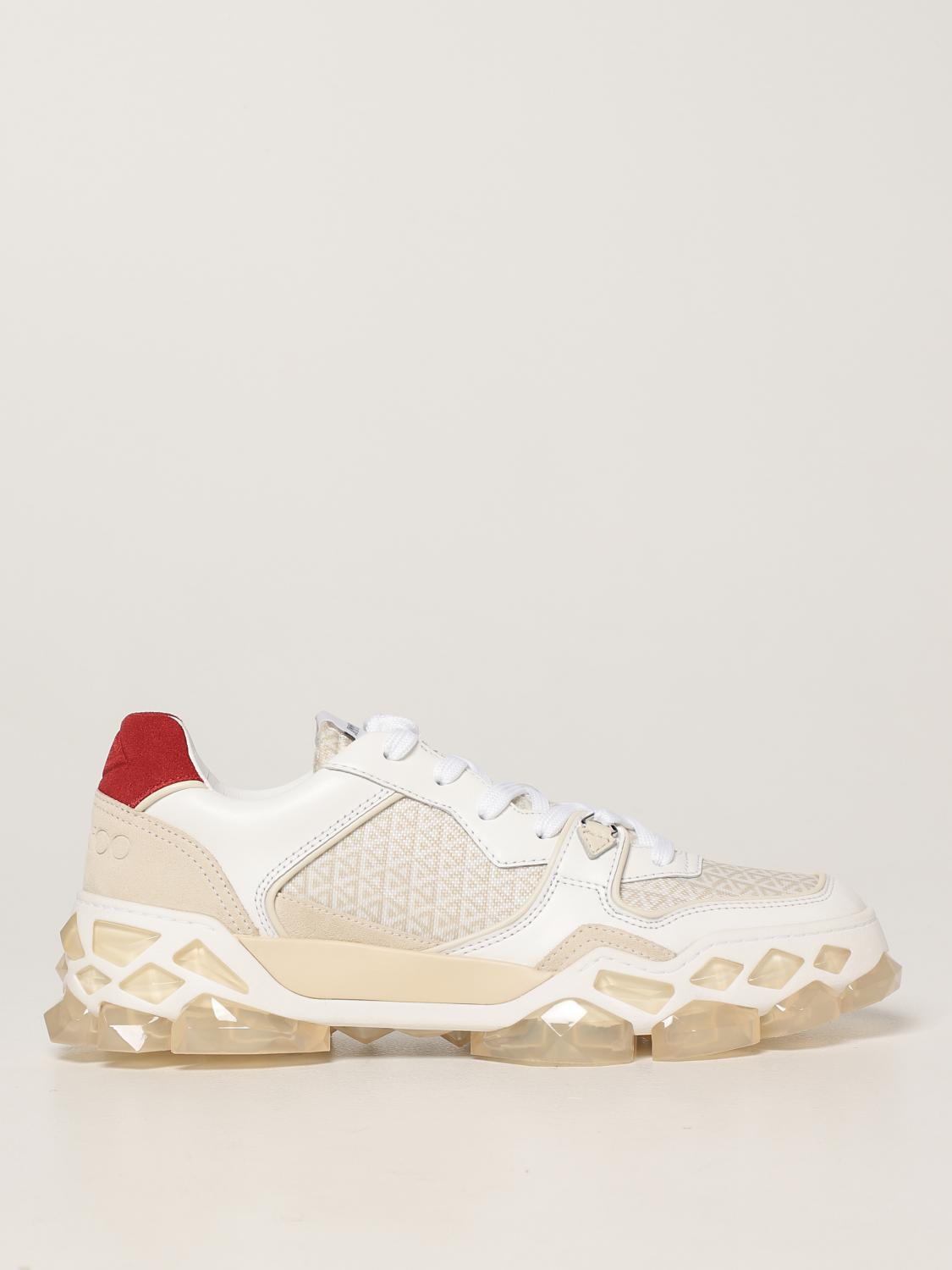 JIMMY CHOO: Diamond X Trainer / F sneakers in leather and nylon 