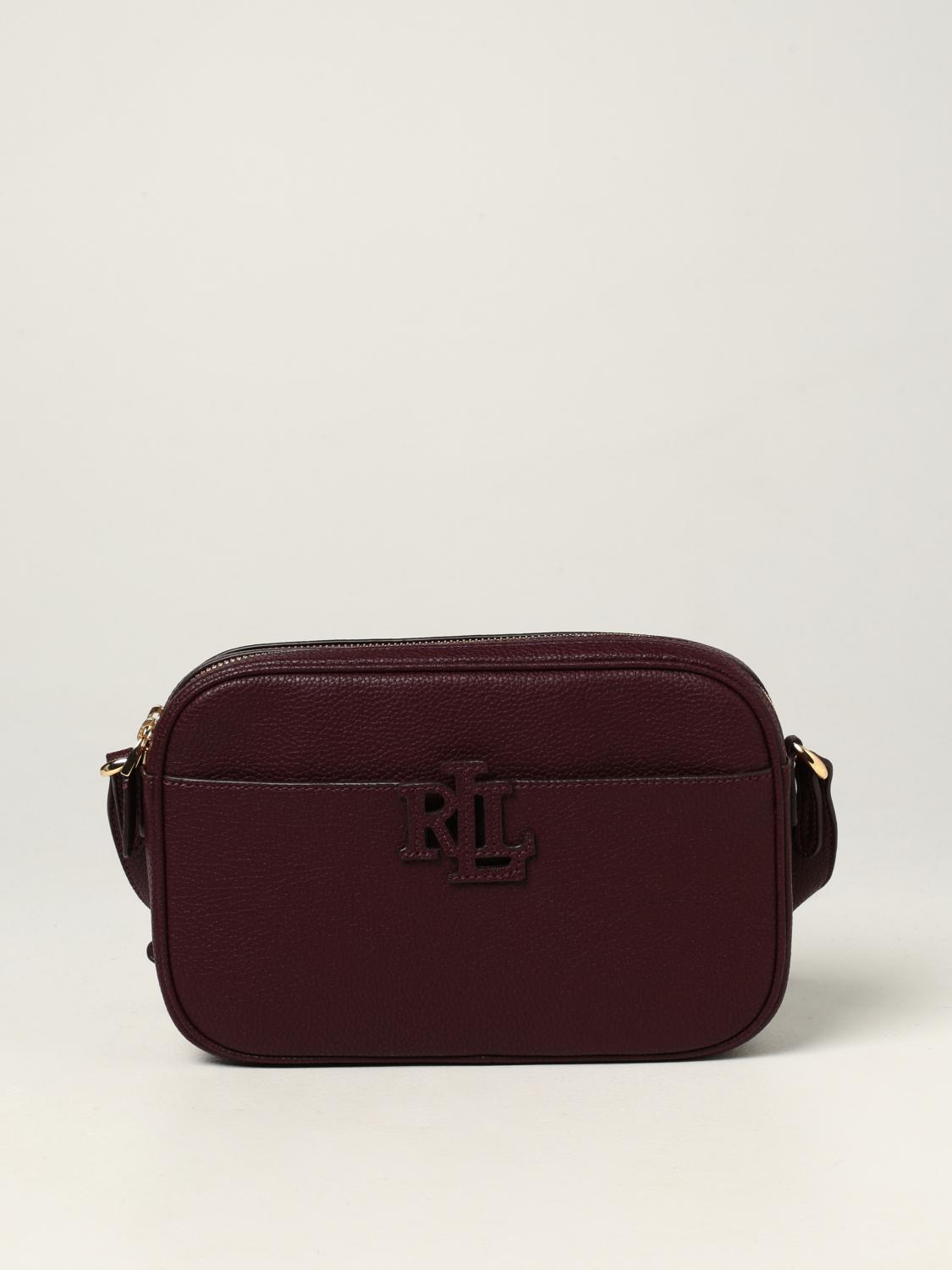 LAUREN RALPH LAUREN Carrie bag with monogram Burgundy Lauren Ralph Lauren crossbody bags 431837540 online at GIGLIO.COM