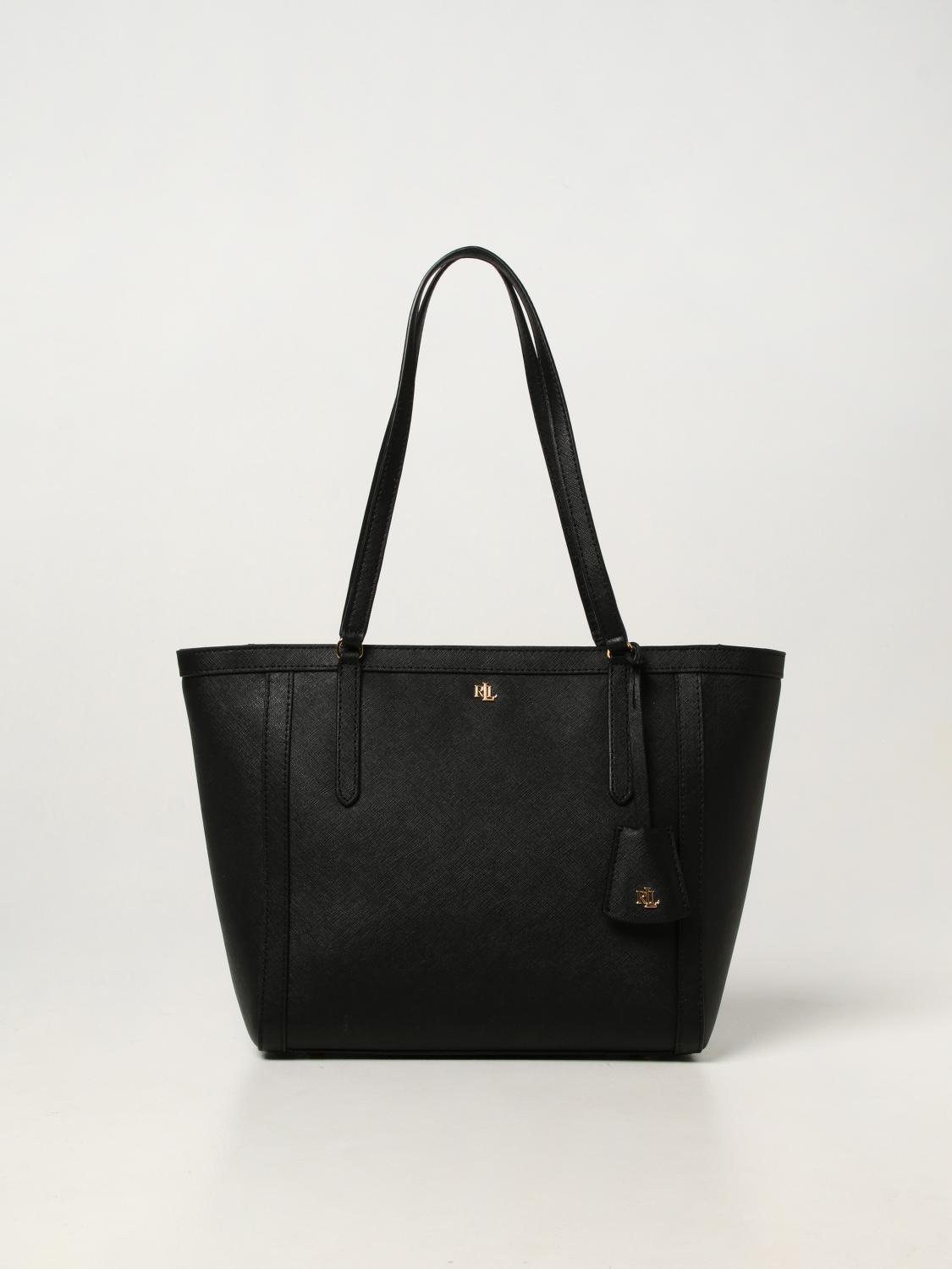 LAUREN RALPH LAUREN bag in saffiano leather Black Lauren Ralph Lauren tote bags 431842431 online at GIGLIO.COM