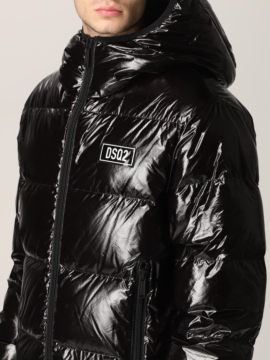 DSQUARED2 JACKET: Dsquared2 puffer down jacket in shiny nylon, Black - Img 5