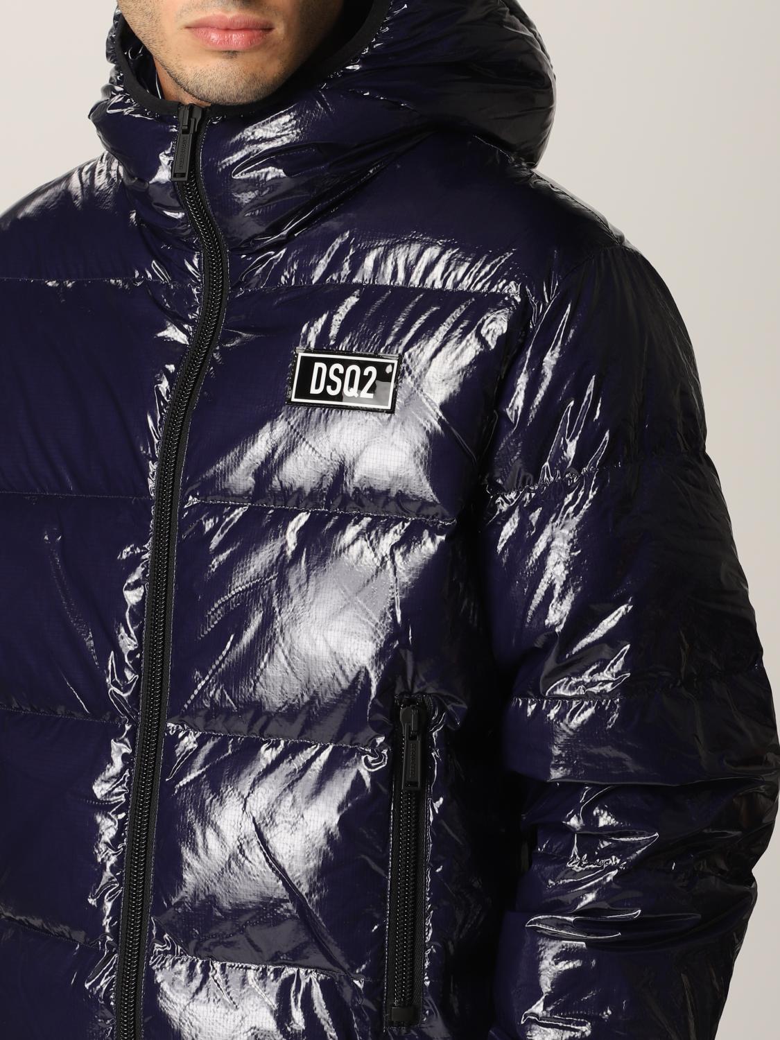 DSQUARED2 JACKET: Dsquared2 puffer down jacket in shiny nylon, Blue - Img 5