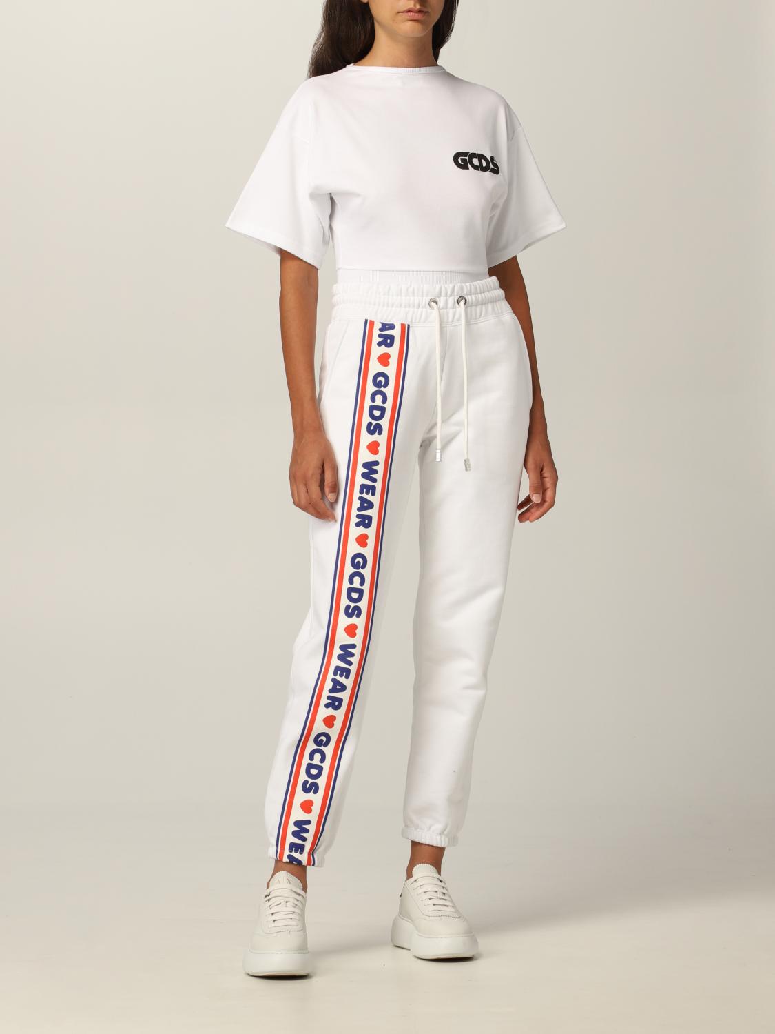 GCDS PANTALONES: Pantalón mujer GCDS, Blanco - Img 2