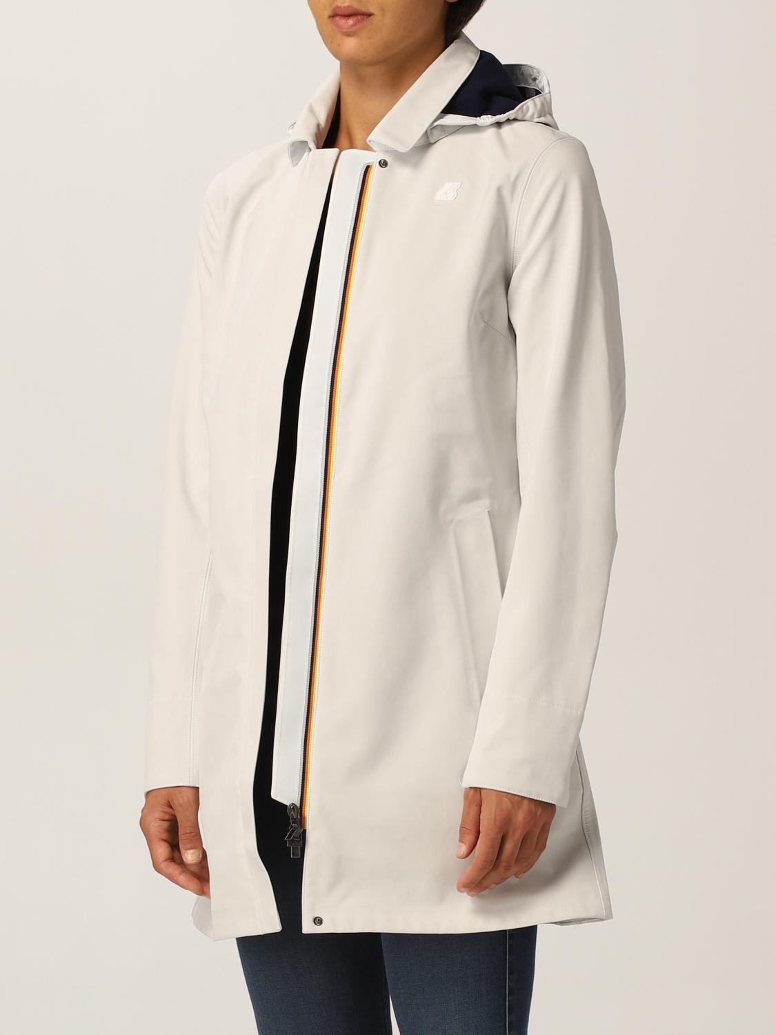 K-WAY JACKET: Coat women K-way, White - Img 3