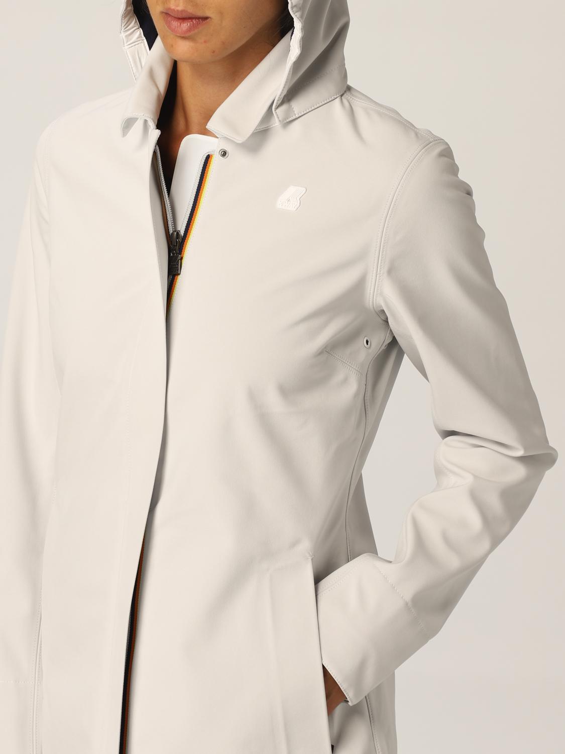 K-WAY JACKET: Coat women K-way, White - Img 4
