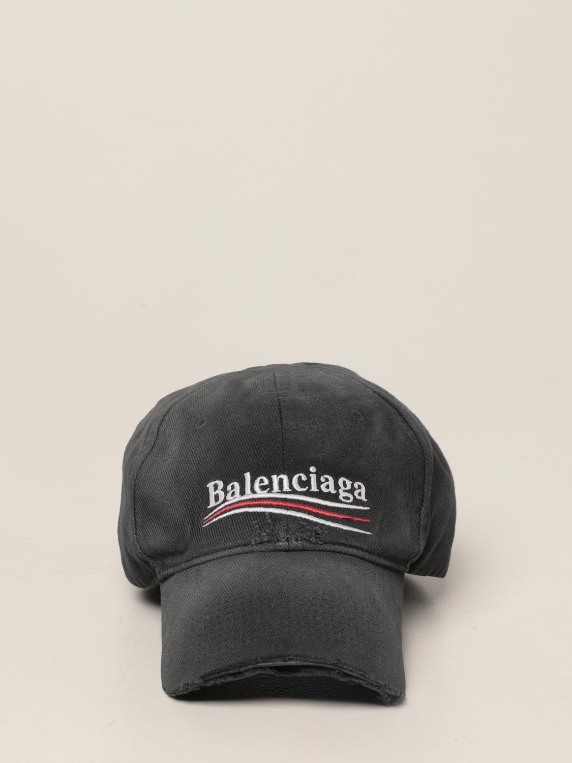 BALENCIAGA: baseball cap with Political Destr logo - Black