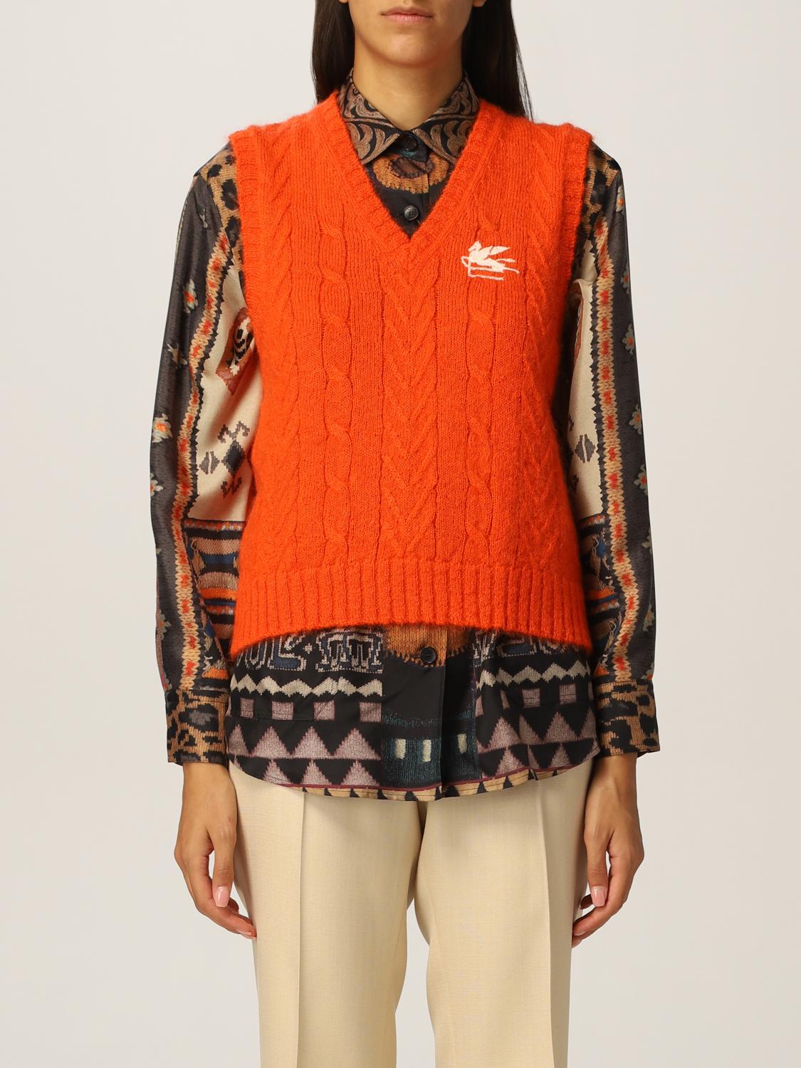 ETRO：ス ベスト レディース - オレンジ | GIGLIO.COMオンラインのEtro 