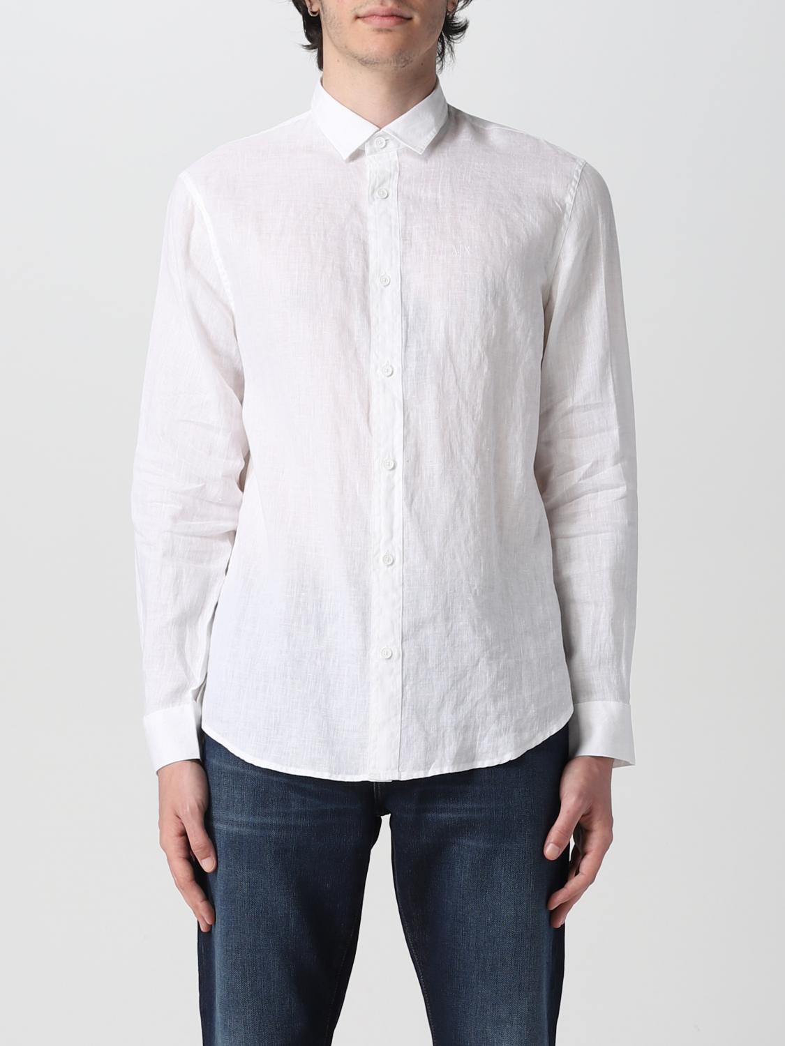 camicia lino armani exchange