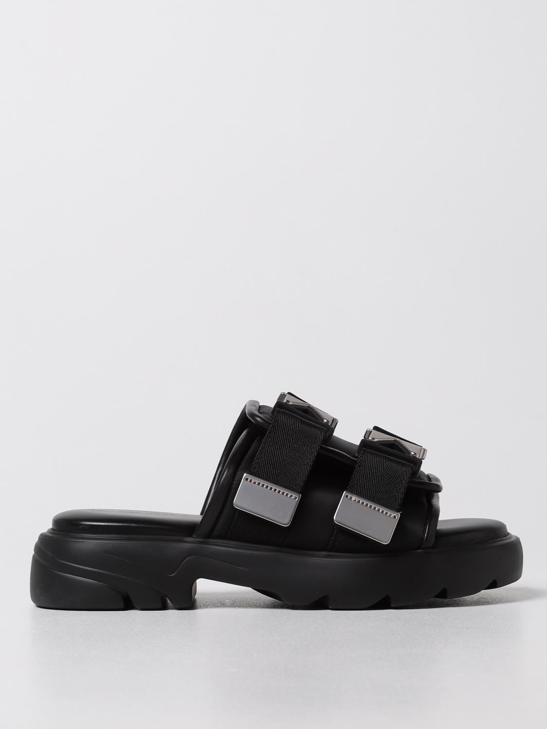 BOTTEGA VENETA HEELED SANDAL: Bottega Veneta Flash rubber and canvas sandals, Black - Img 1