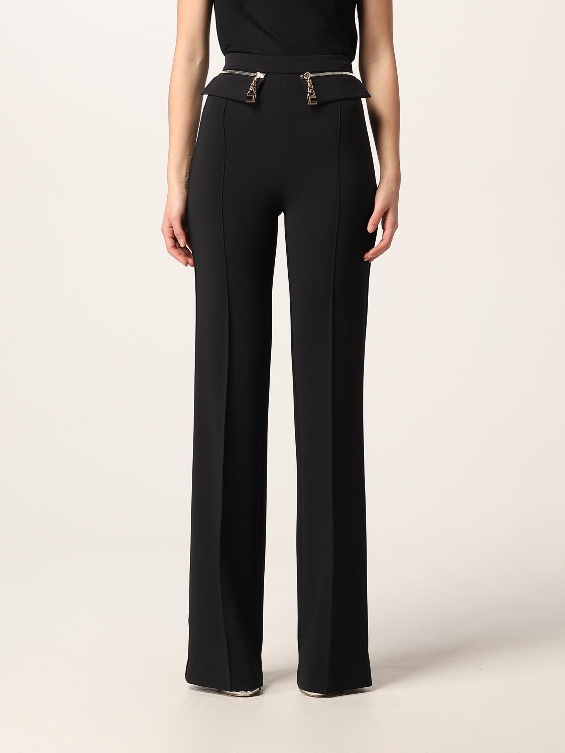 パンツ ELISABETTA FRANCHI Woman Pants Black TU006 110 ELISABETTA FRANCHI Women's trousers pa07751e2-110 black