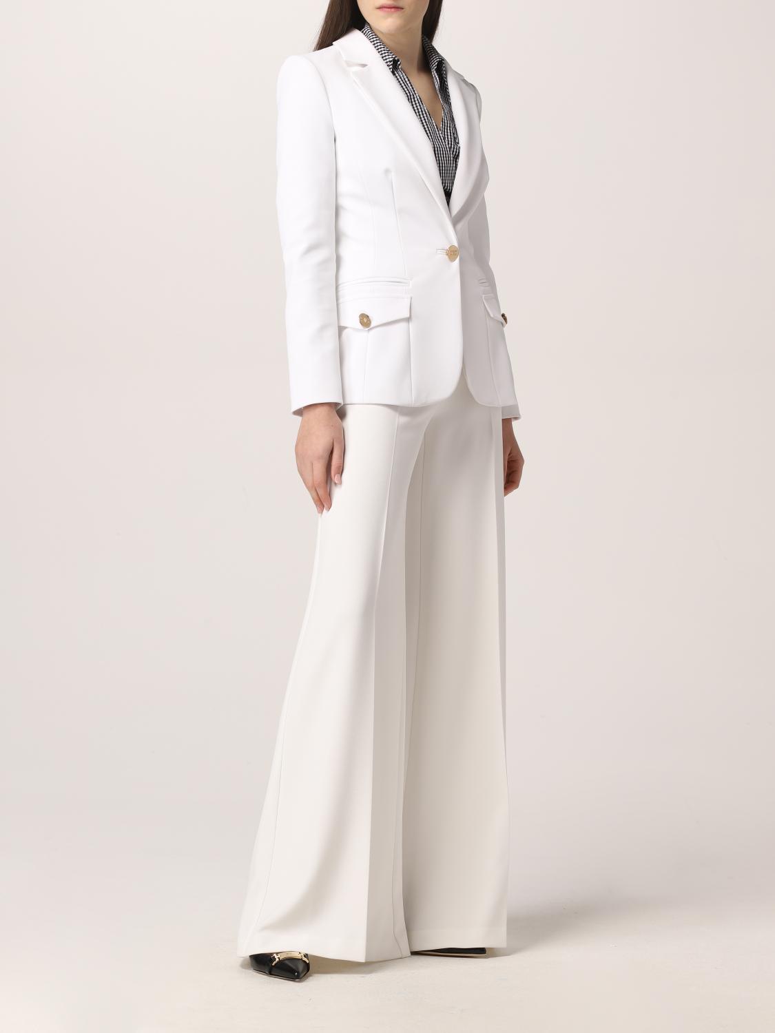 ELISABETTA FRANCHI PANTALONES: Pantalón mujer Elisabetta Franchi, Marfil - Img 2