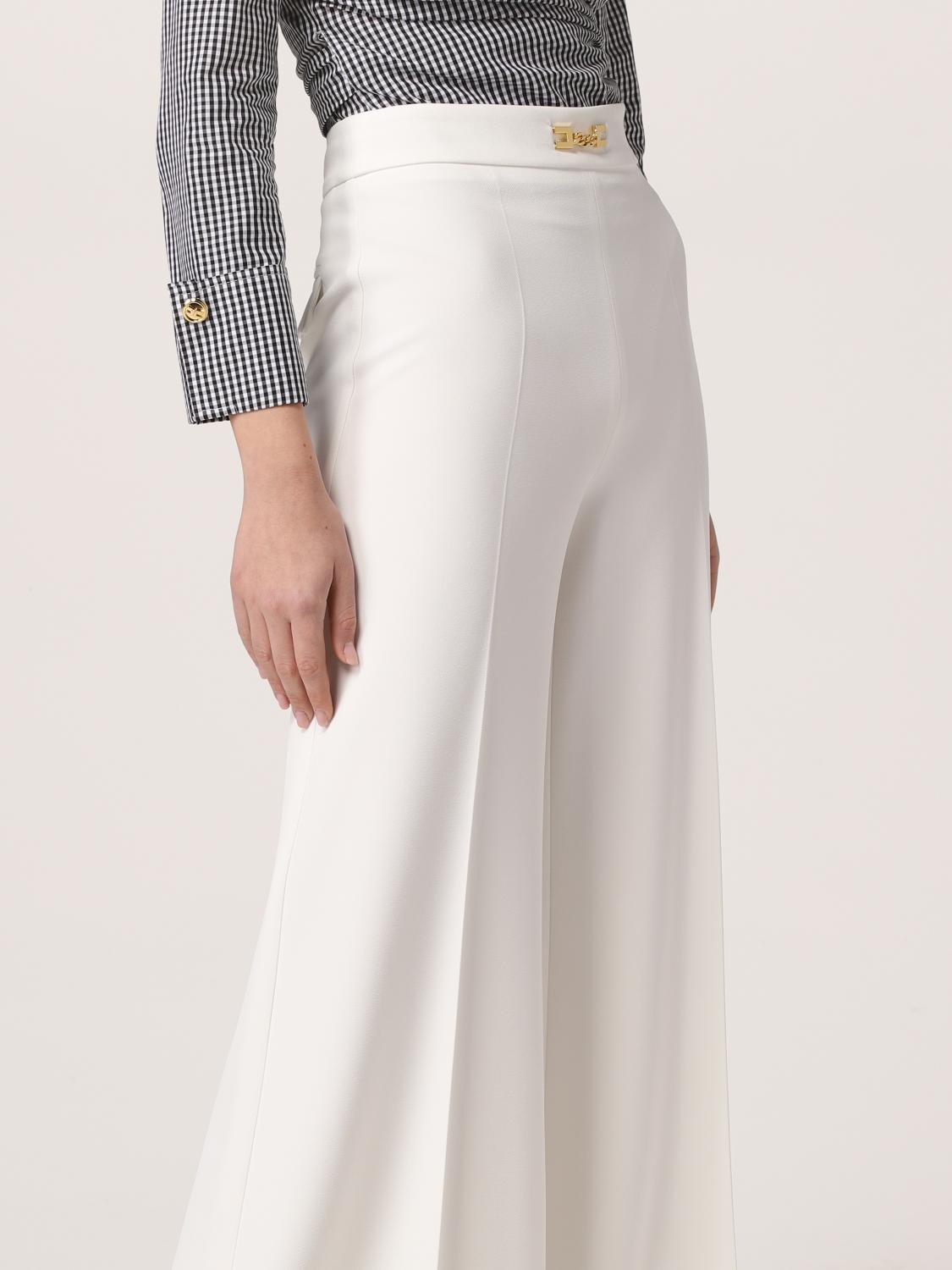 ELISABETTA FRANCHI PANTALONES: Pantalón mujer Elisabetta Franchi, Marfil - Img 5