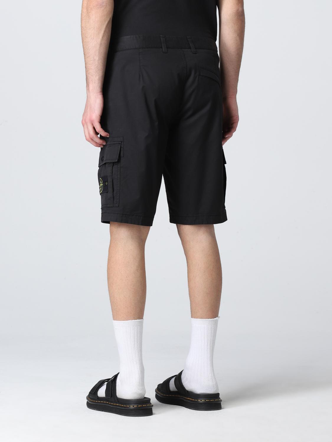 STONE ISLAND SHORTS: Stone Island cargo bermuda shorts in Supima® cotton, Black - Img 3