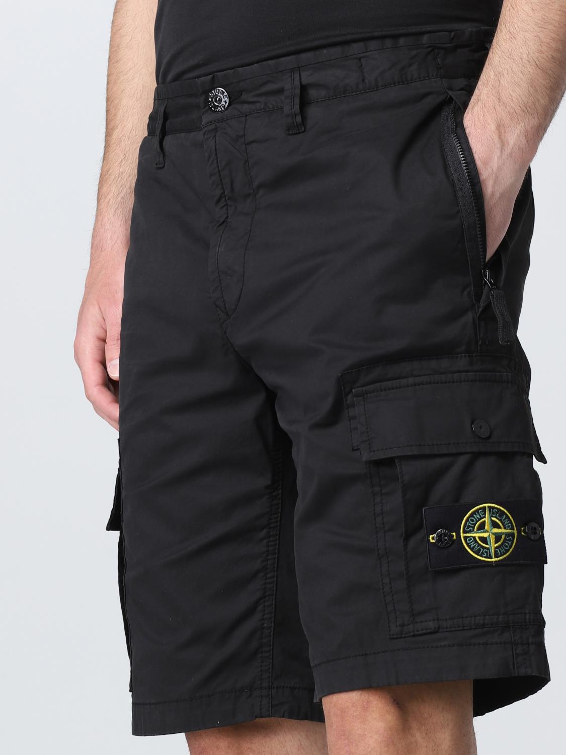 STONE ISLAND SHORTS: Stone Island cargo bermuda shorts in Supima® cotton, Black - Img 5