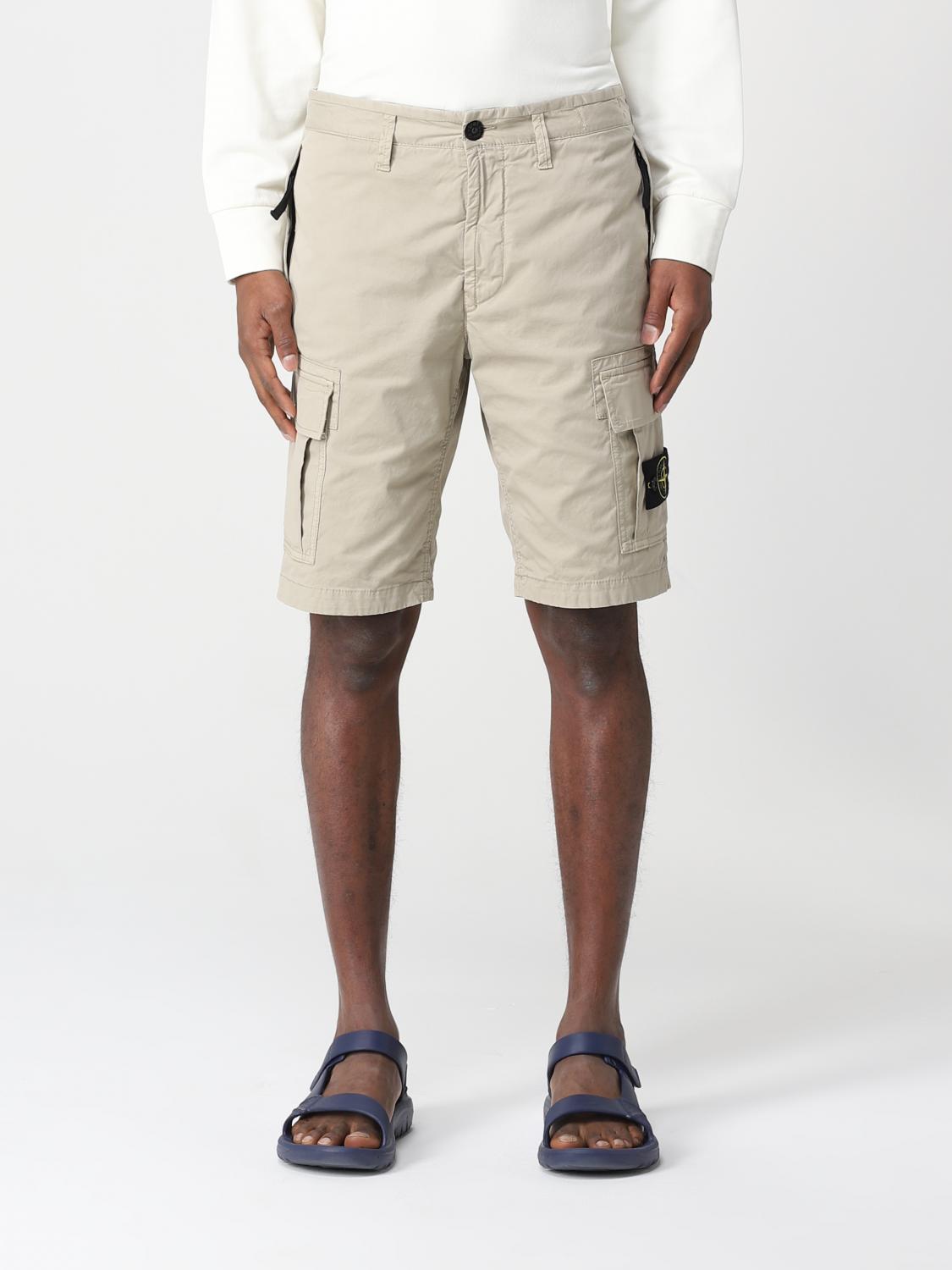 STONE ISLAND ШОРТЫ: Шорты Мужское Stone Island, Бежевый - Img 1