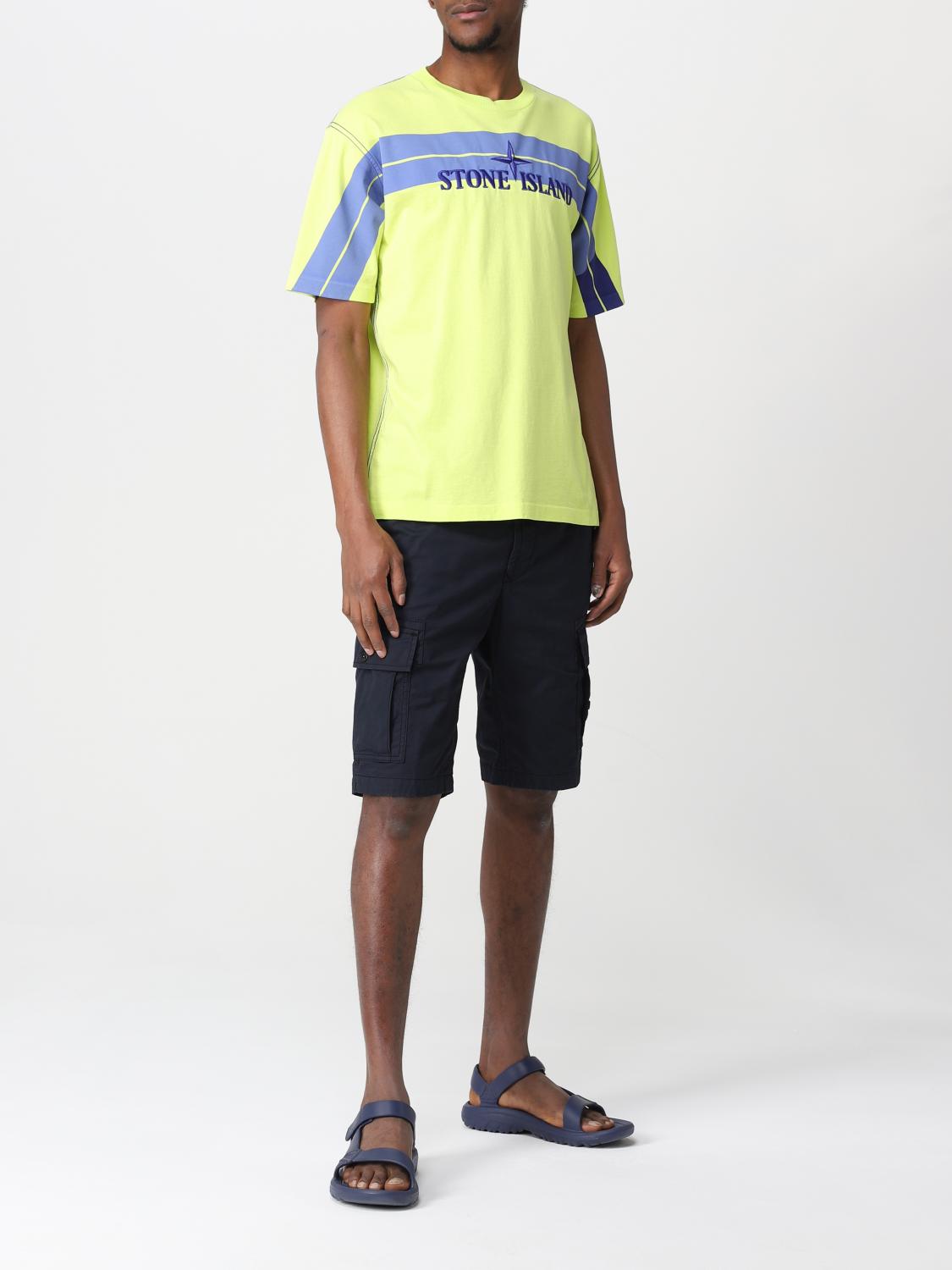 STONE ISLAND SHORTS: Stone Island cargo bermuda shorts in Supima® cotton, Navy - Img 2