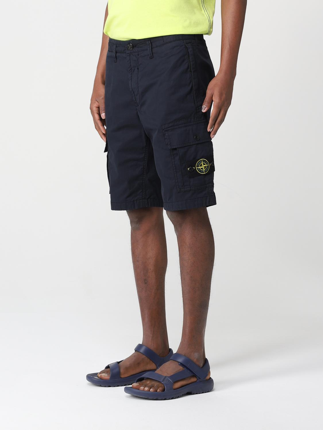 STONE ISLAND SHORTS: Stone Island cargo bermuda shorts in Supima® cotton, Navy - Img 4