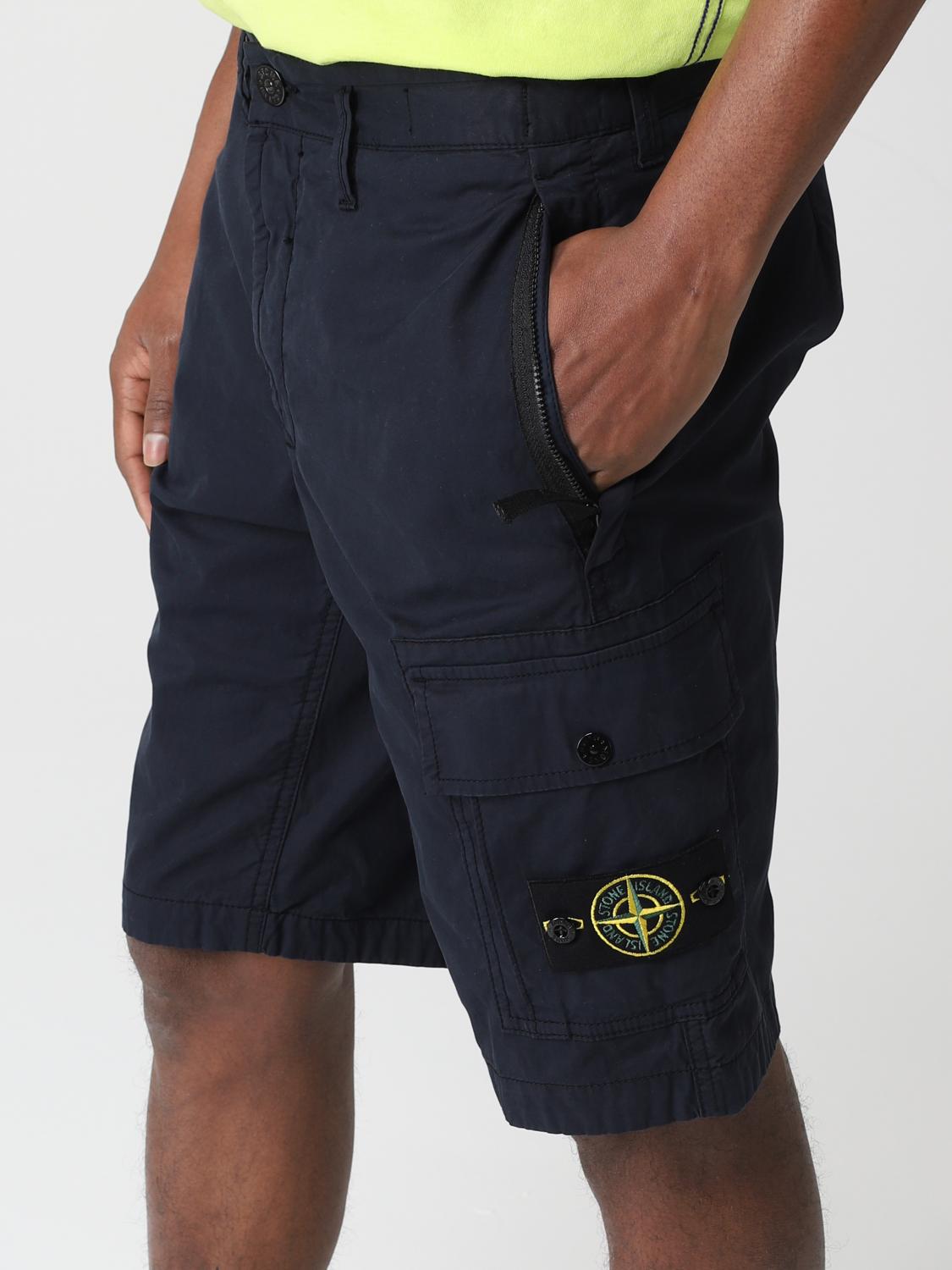 STONE ISLAND SHORTS: Stone Island cargo bermuda shorts in Supima® cotton, Navy - Img 5