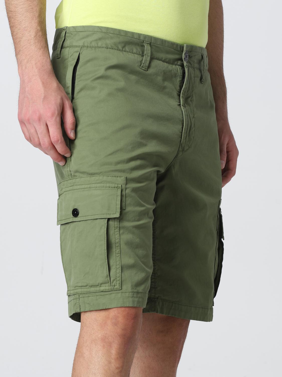 STONE ISLAND SHORTS: Stone Island cargo bermuda shorts in Supima® cotton, Olive - Img 5