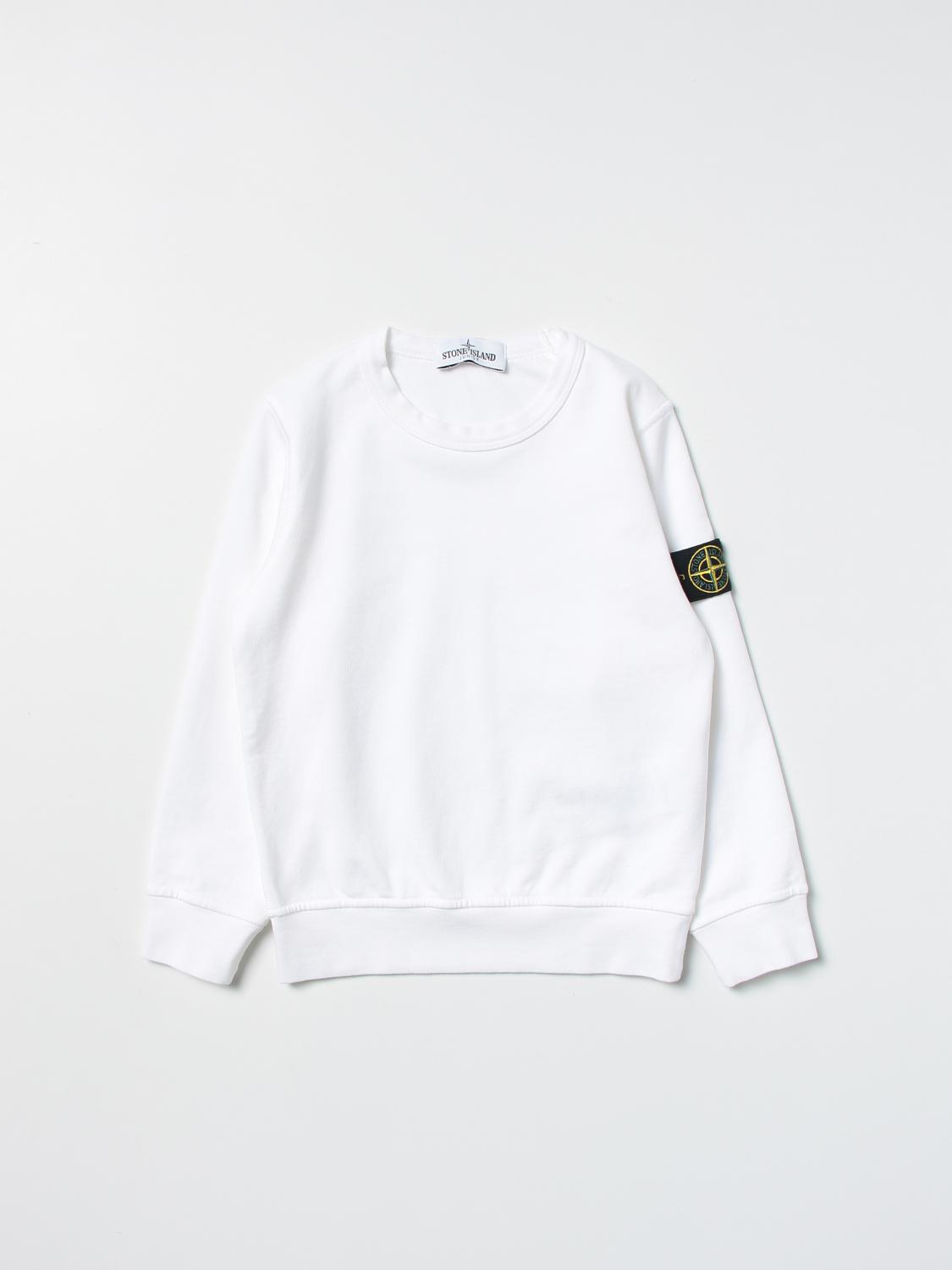 STONE ISLAND JUNIOR PULL: Pull enfant Stone Island Junior, Blanc - Img 1