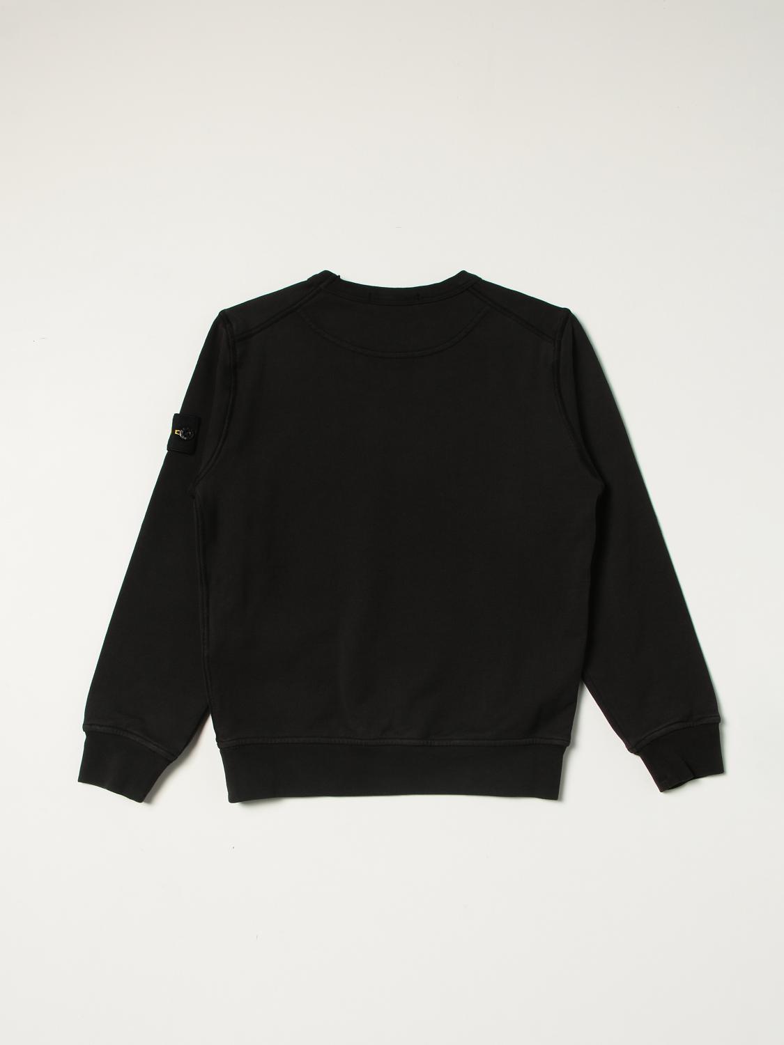 STONE ISLAND JUNIOR PULL: Pull enfant Stone Island Junior, Noir - Img 2