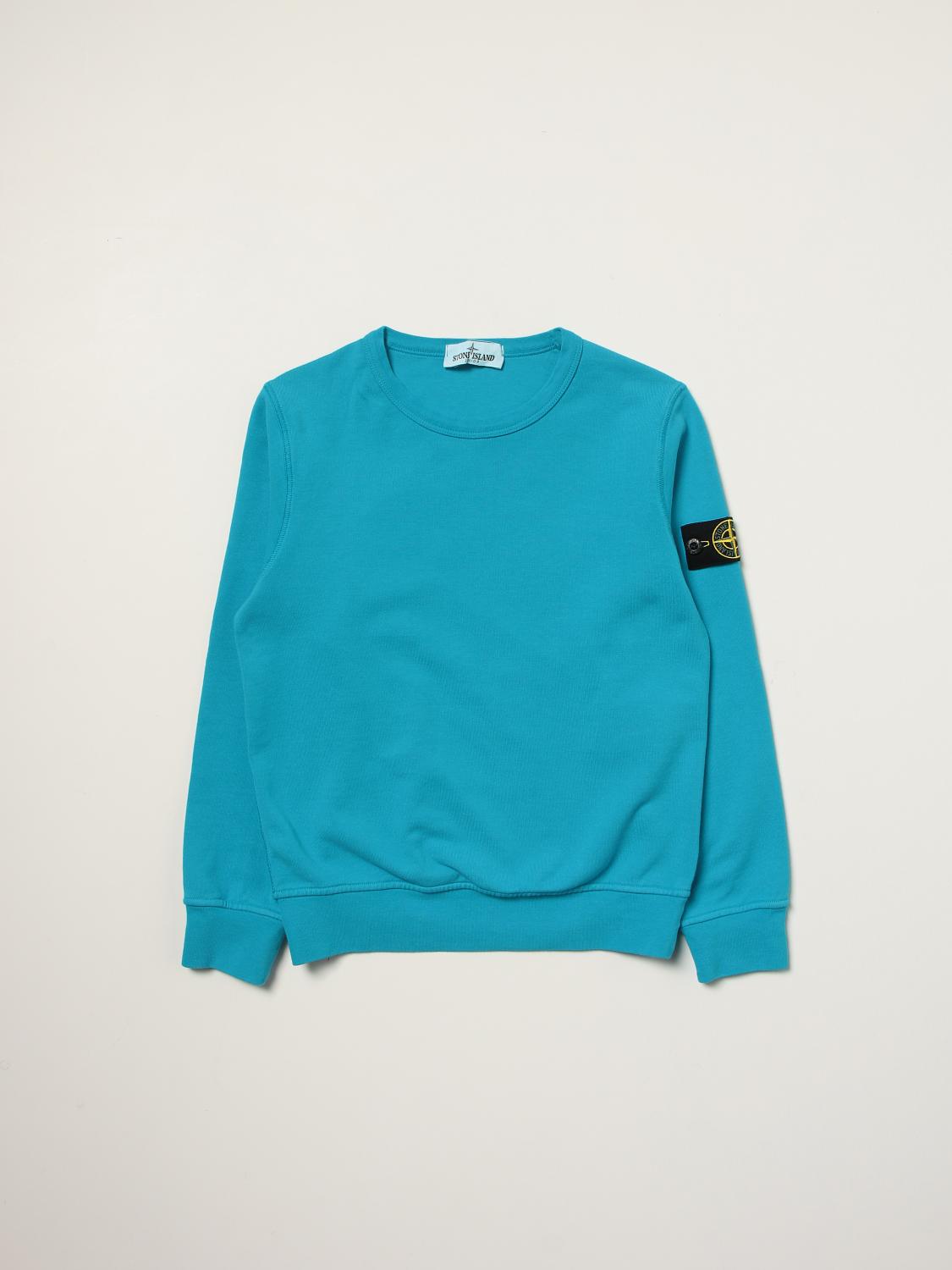STONE ISLAND JUNIOR PULLOVER: Stone Island Junior Jungen Pullover, Hellblau - Img 1