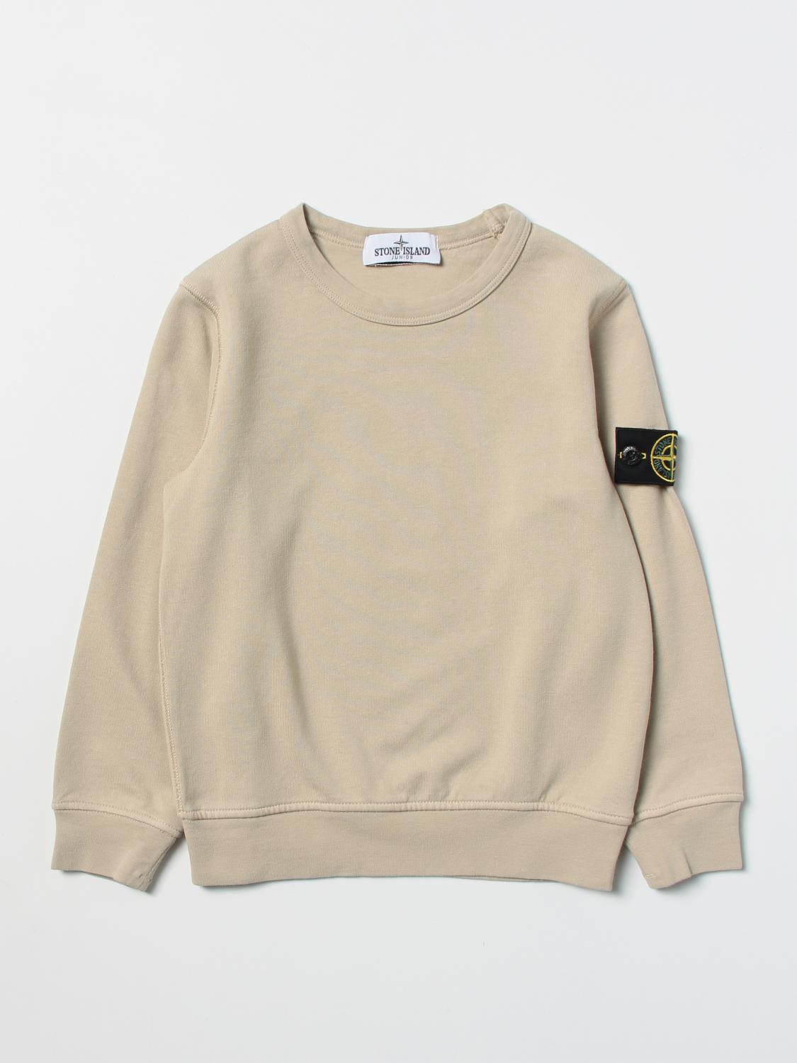 STONE ISLAND JUNIOR PULLOVER: Stone Island Junior Jungen Pullover, Beige - Img 1