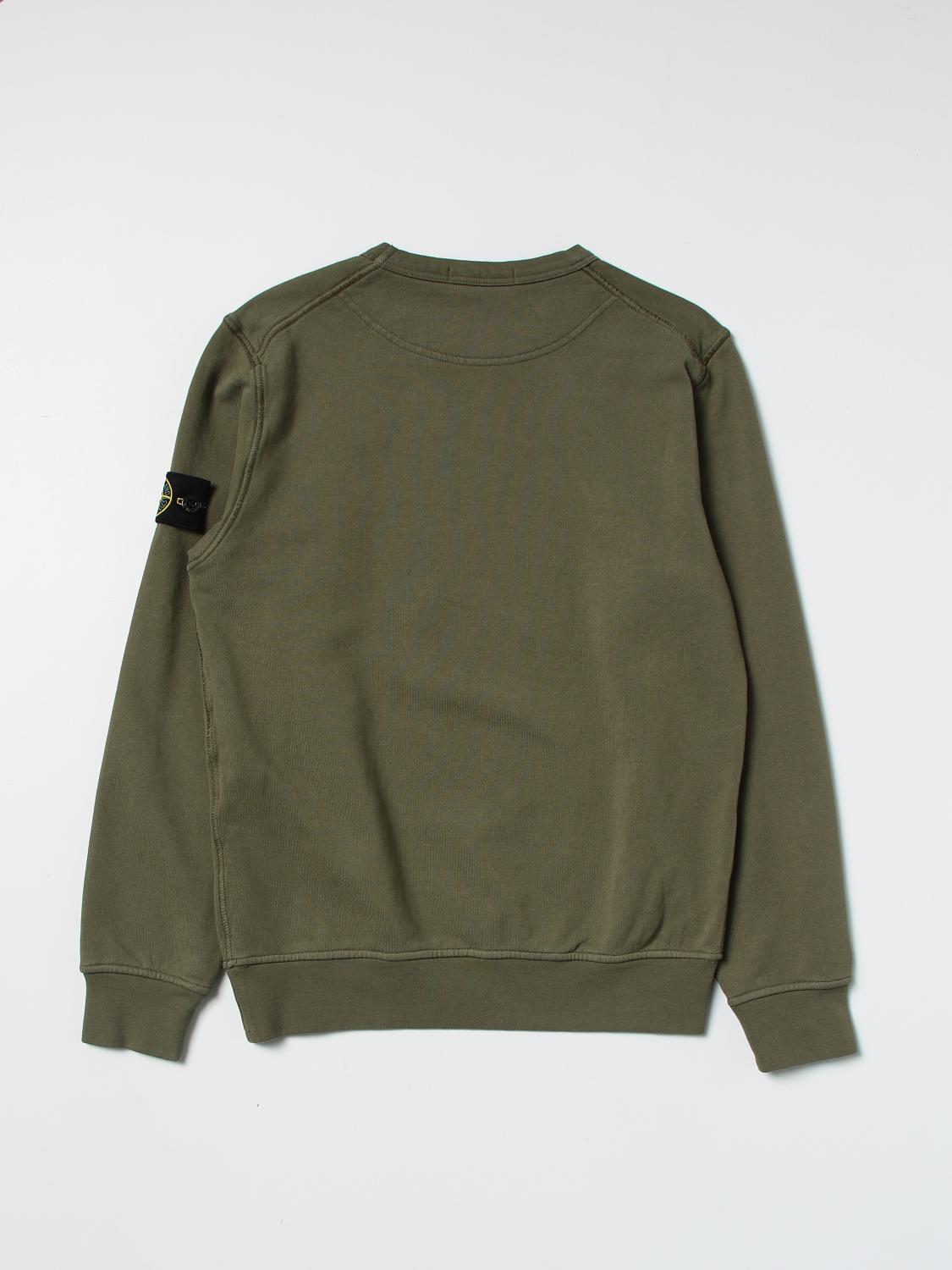 STONE ISLAND JUNIOR PULLOVER: Stone Island Junior Jungen Pullover, Military - Img 2