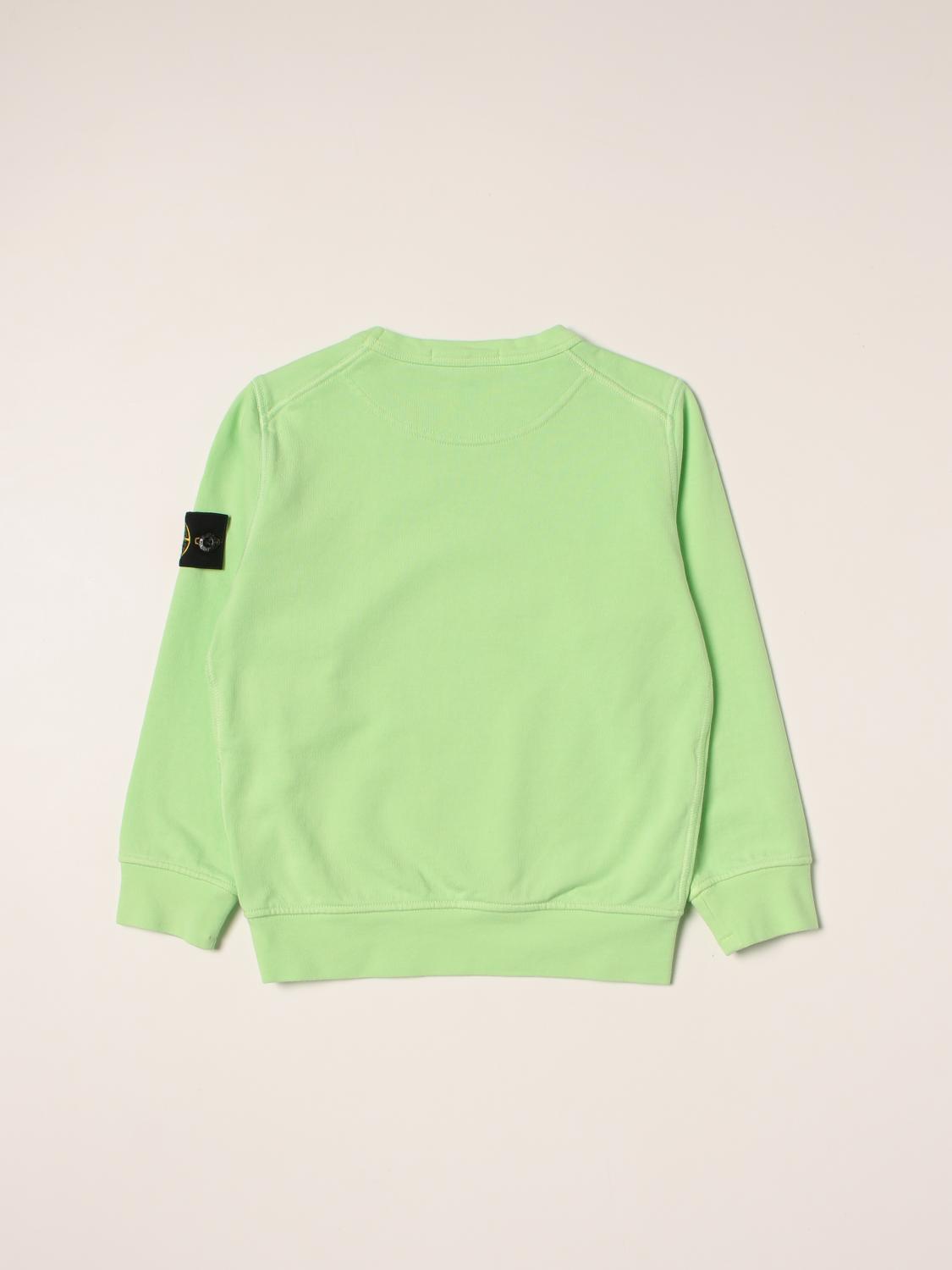 STONE ISLAND JUNIOR JUMPER: Stone Island Junior cotton sweatshirt with logo, Pistachio - Img 2