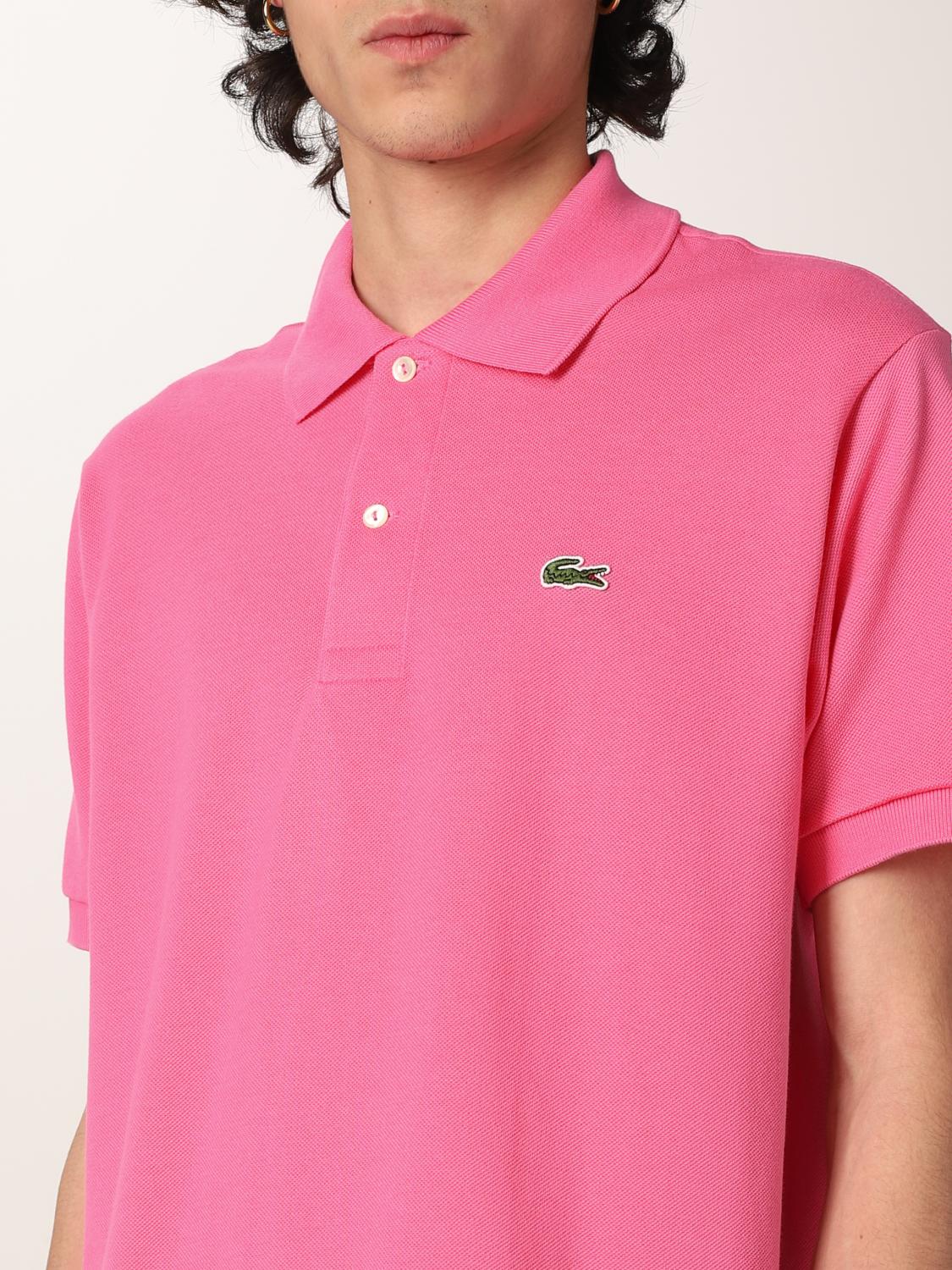 LACOSTE POLO: Polo básico Lacoste con logo, Rosa - Img 3