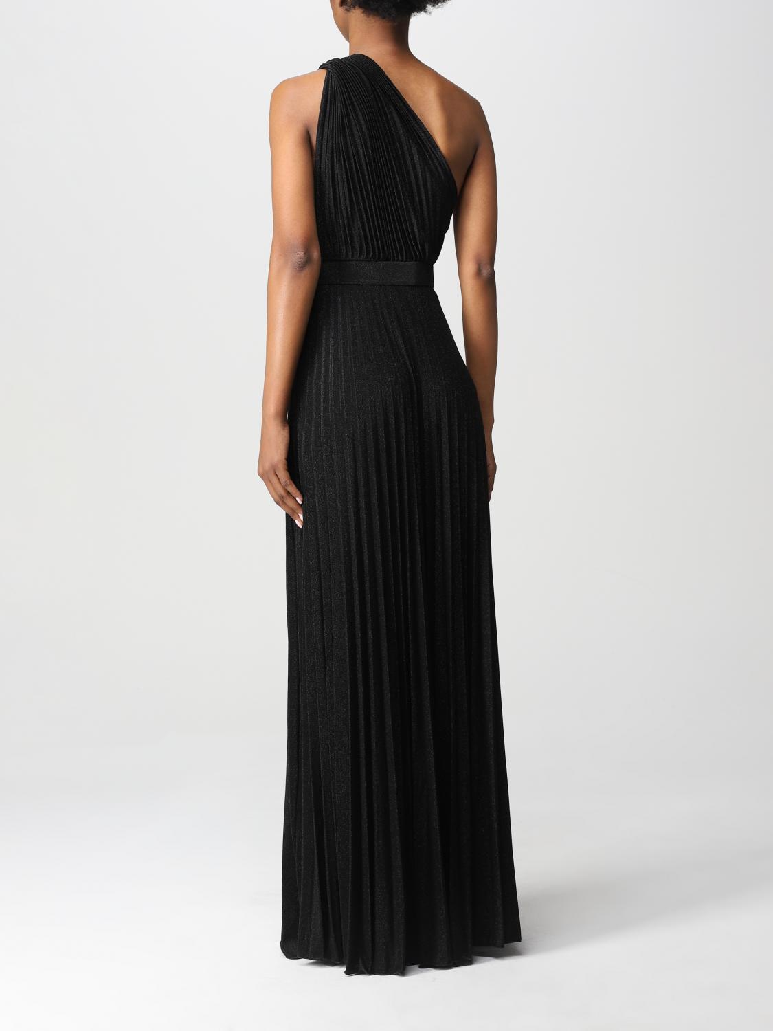 Elisabetta Franchi long single-breasted dress - Black | AB217