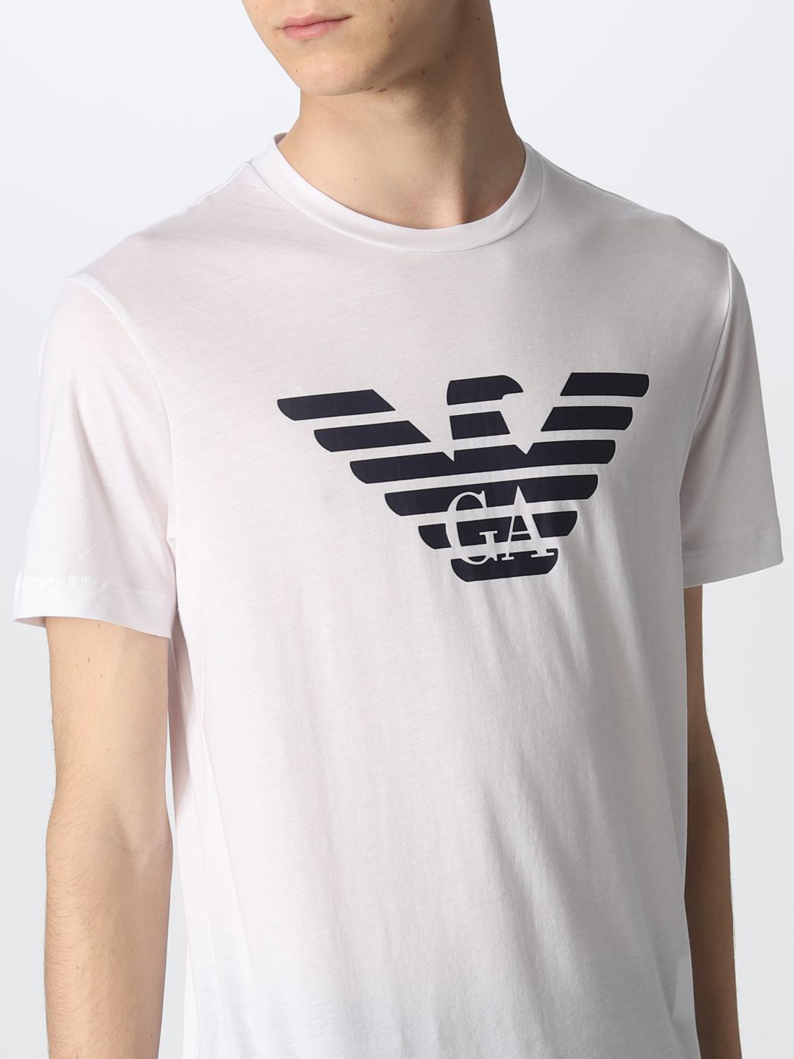 EMPORIO ARMANI T-SHIRT: Emporio Armani cotton T-shirt, White - Img 3