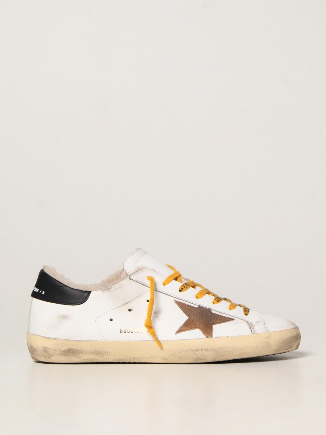 Super-Star classic Golden Goose sneakers in leather Yellow Cream