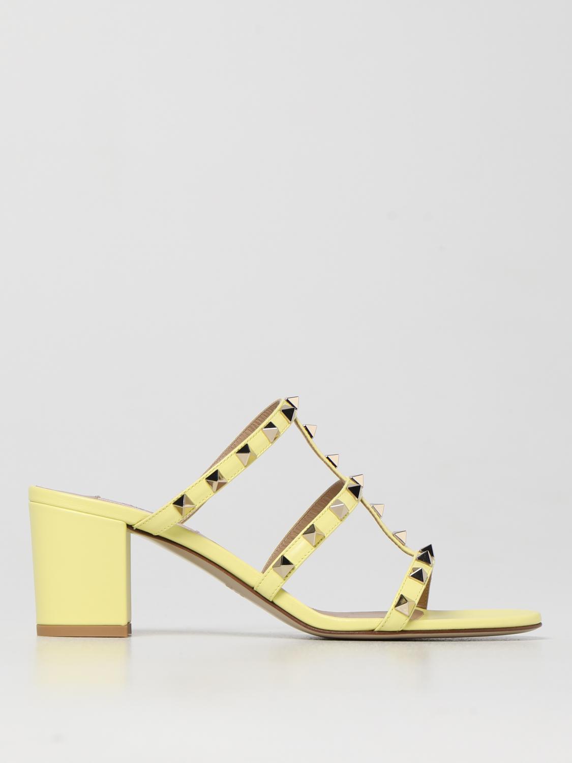 VALENTINO GARAVANI: Rockstud leather sandals with studs