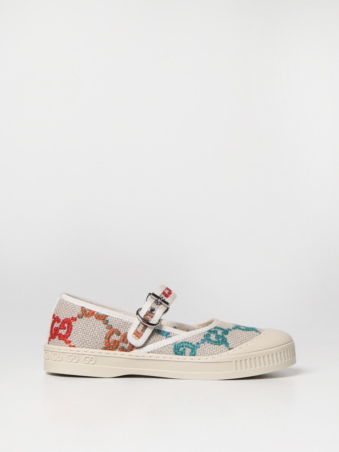 GUCCI: ballet flats with GG logo Yellow Cream Gucci shoes