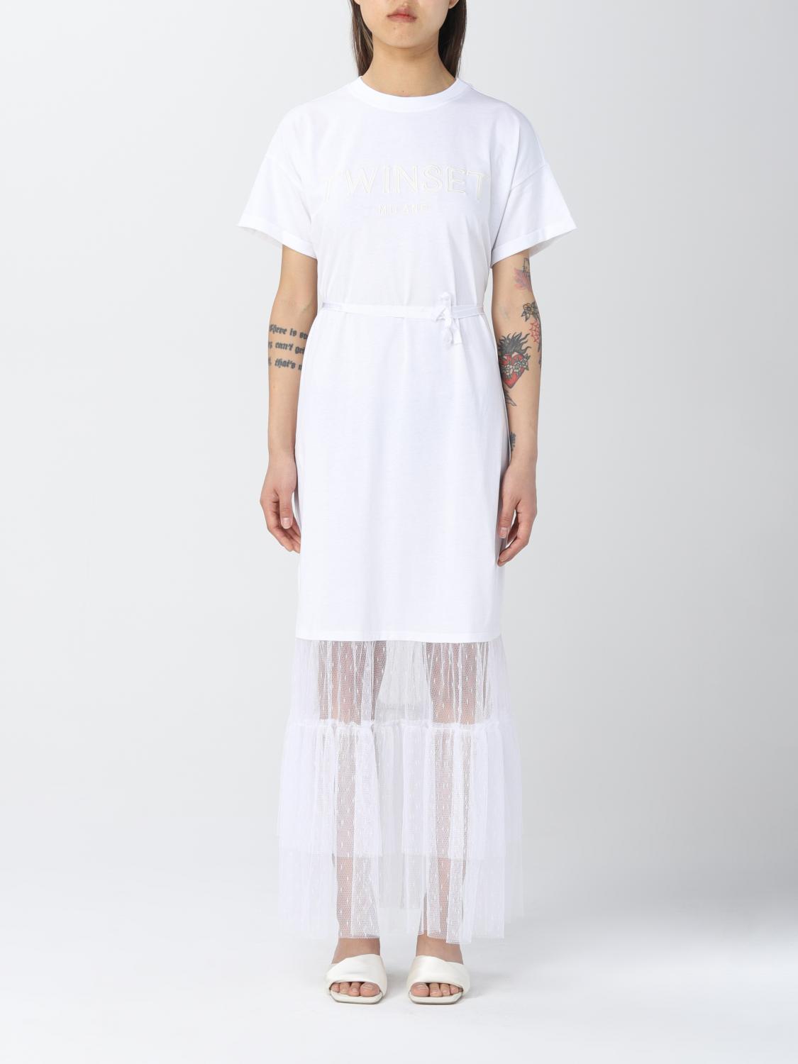 TWINSET VESTIDO: Vestido mujer Twin Set, Blanco - Img 1