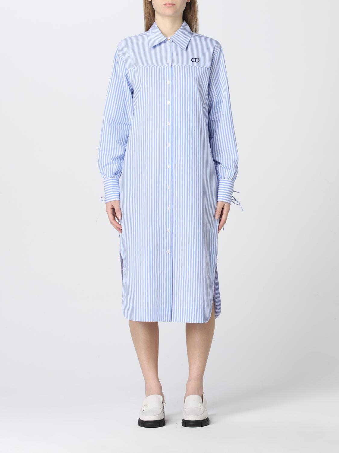 knee length dresses for ladies Abito Longuette Nero TWINSET