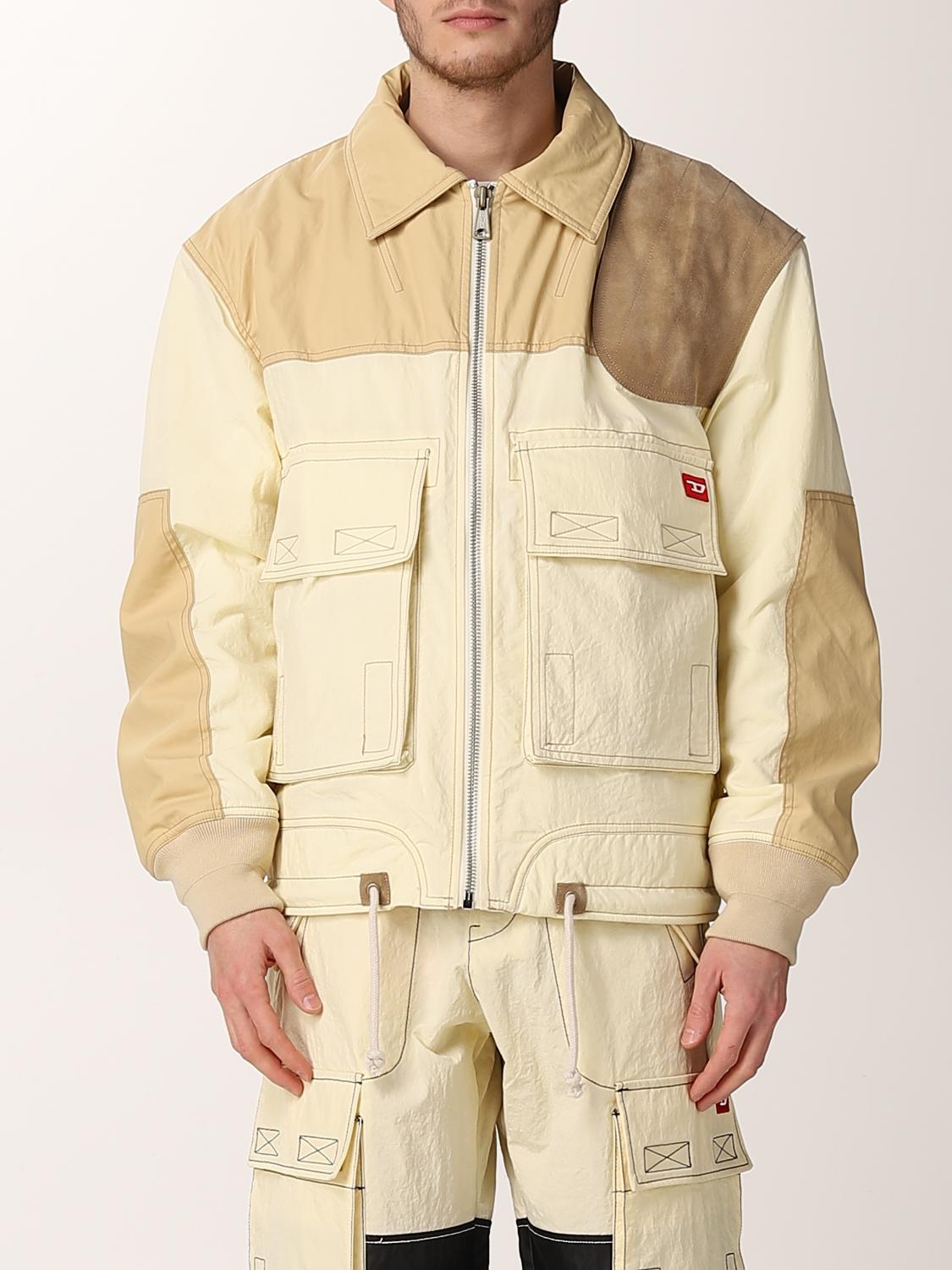 DIESEL：ジャケット メンズ - イエロークリーム | GIGLIO.COM