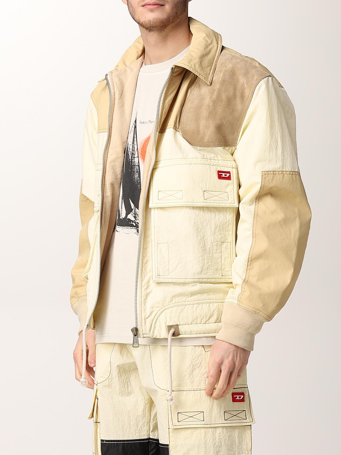 DIESEL：ジャケット メンズ - イエロークリーム | GIGLIO.COM