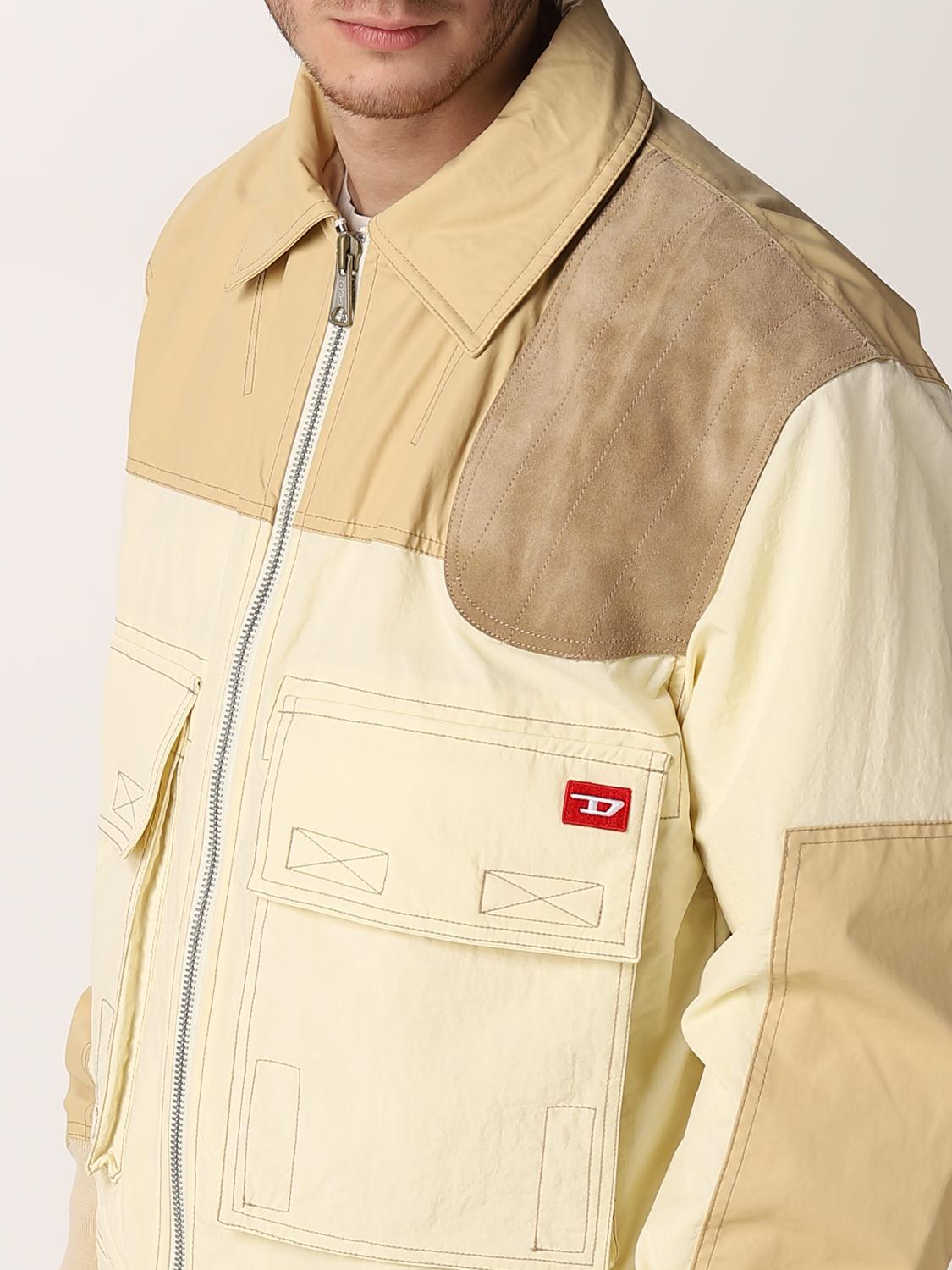 最新デザインの DIESEL：ジャケット GIGLIO.COM | イエロークリーム - メンズ ジャケット・アウター